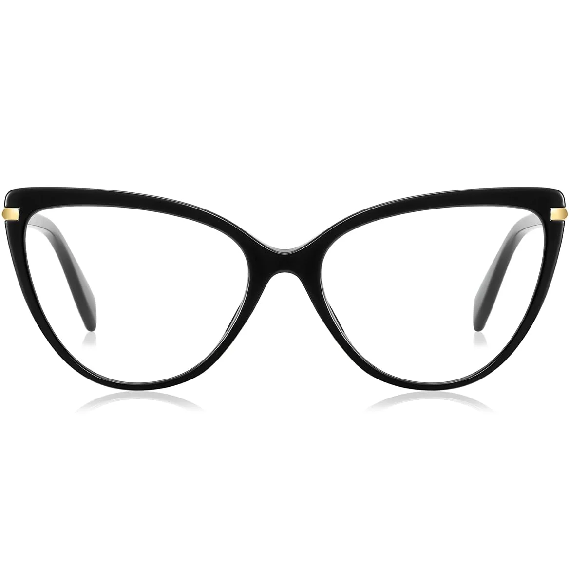 Blue Light Blocking Glasses Women Fashion Eyeglasses Cat Eye Glasses Frame TR90 Eyewear Half Metal