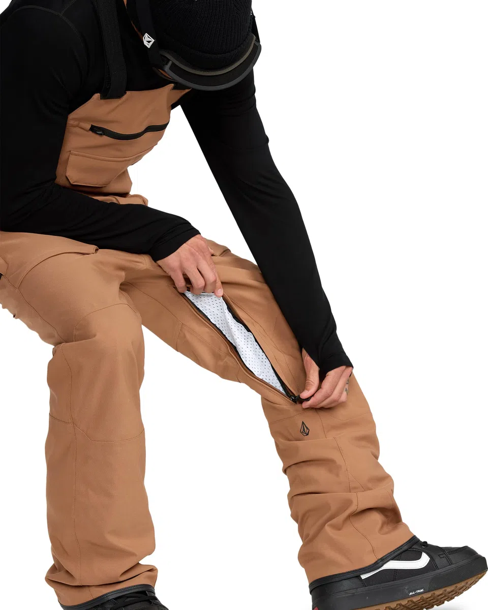Volcom Herren Roan Bib Overall Snowboardhose – 15k wasserdichte 2-lagige Repreve-Fasern