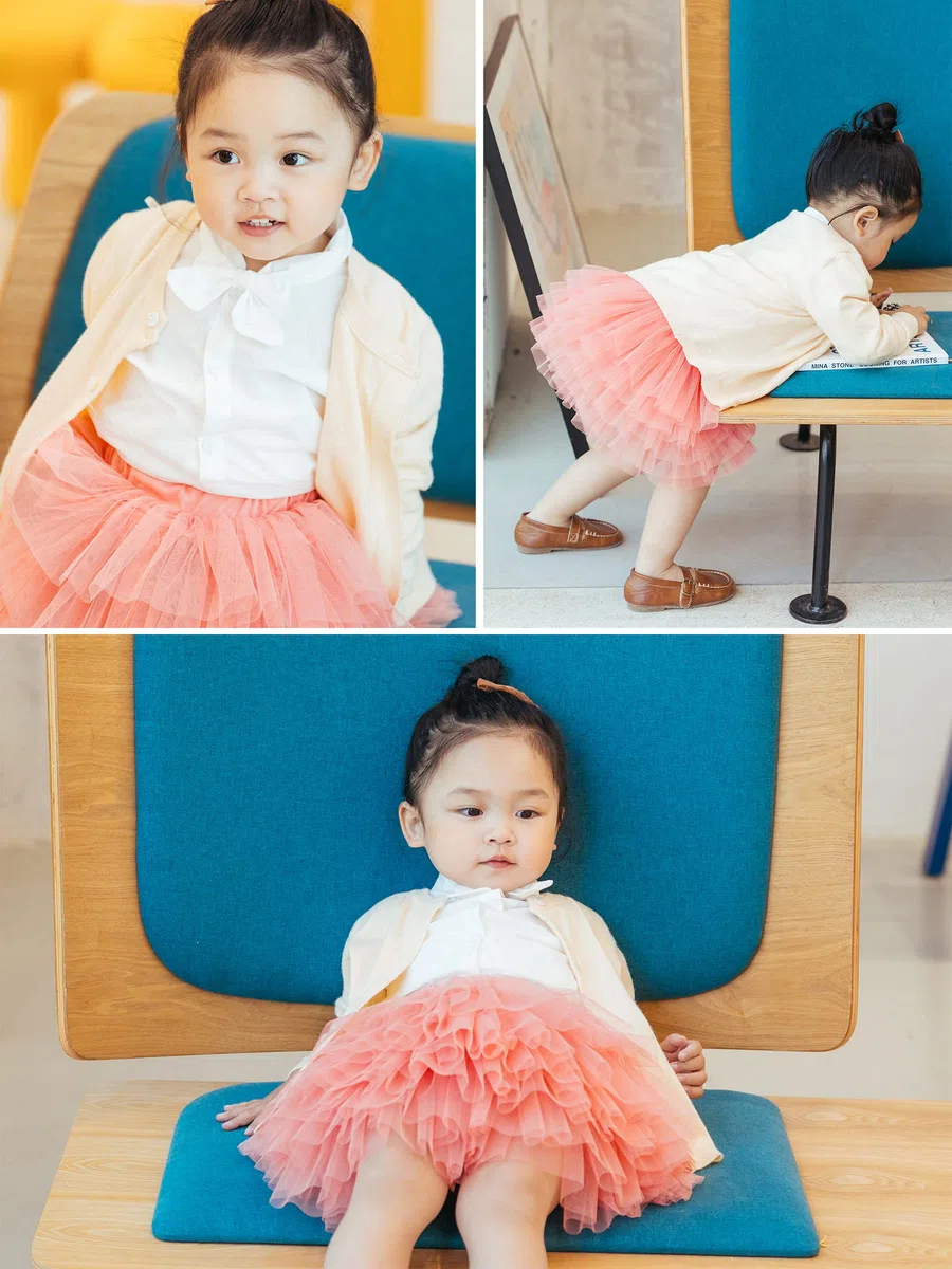 Baby Kleinkind Kinder Mädchen Tuturock Kuchenrock Tütürock Stufenrock Prinzessinrock Minirock Ballett Tutu mit Elastischer Bund Kostüm Basic für 1-8 Jahre Alt