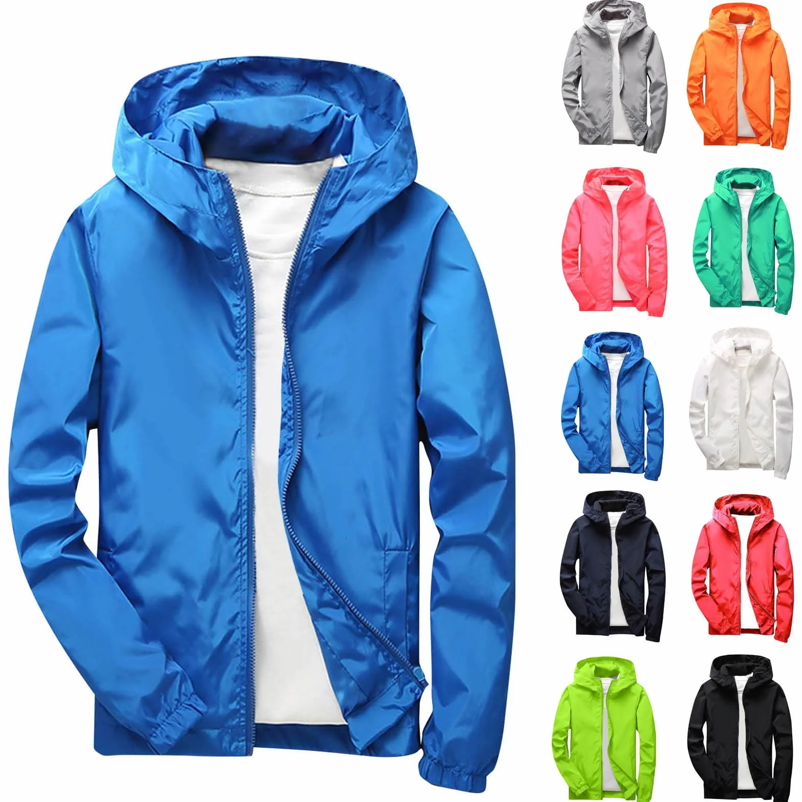 NZYIHAO Regenjacke Kinder Wasserdicht Atmungsaktiv Softshelljacke Jungen Übergangsjacke Mädchen Leichte Windbreaker Sommer Sweatjacke mit Kapuze Winddicht Regenmantel Outdoor Windjacke Wanderjacke