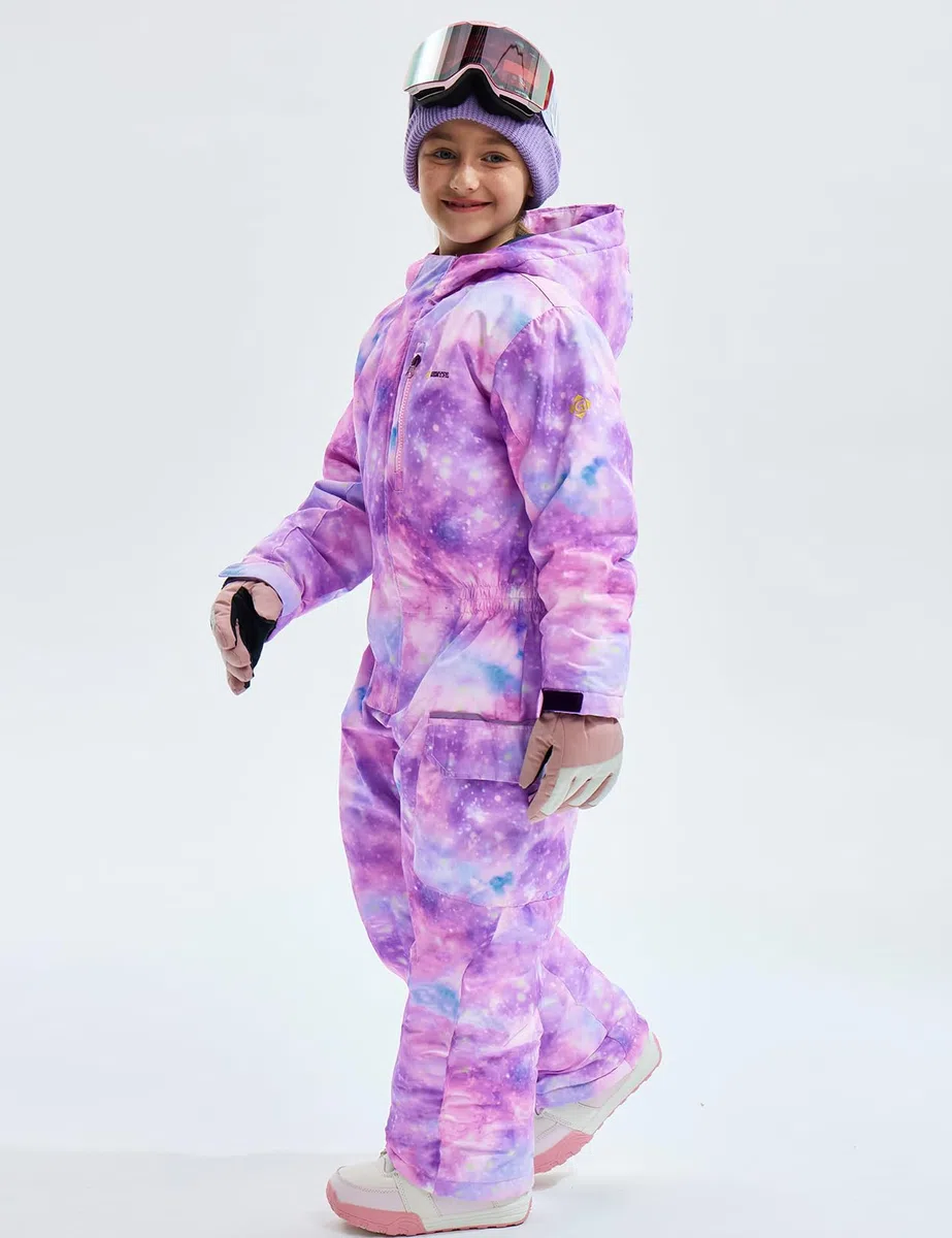 GEMYSE Kinder schneeanzug Winter Outdoor Jungen Mädchen Wasserdicht Warm Winddicht skianzug Einteilig Atmungsaktiv