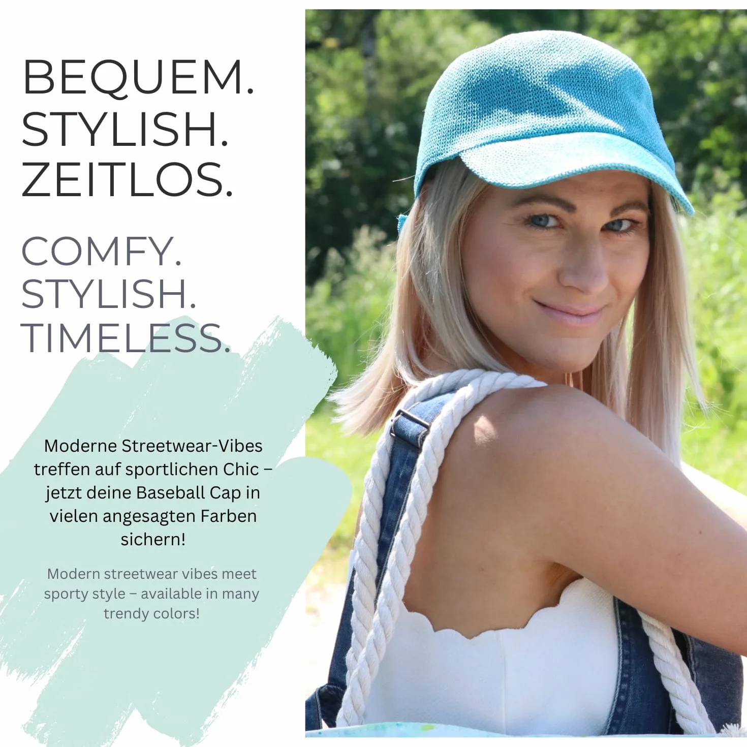 styleBREAKER Damen Baseball Cap mit Batik Muster | 6-Panel Sommer Basecap Baumwolle | Cappy mit Schirm verstellbar | Jedes Cap EIN Unikat