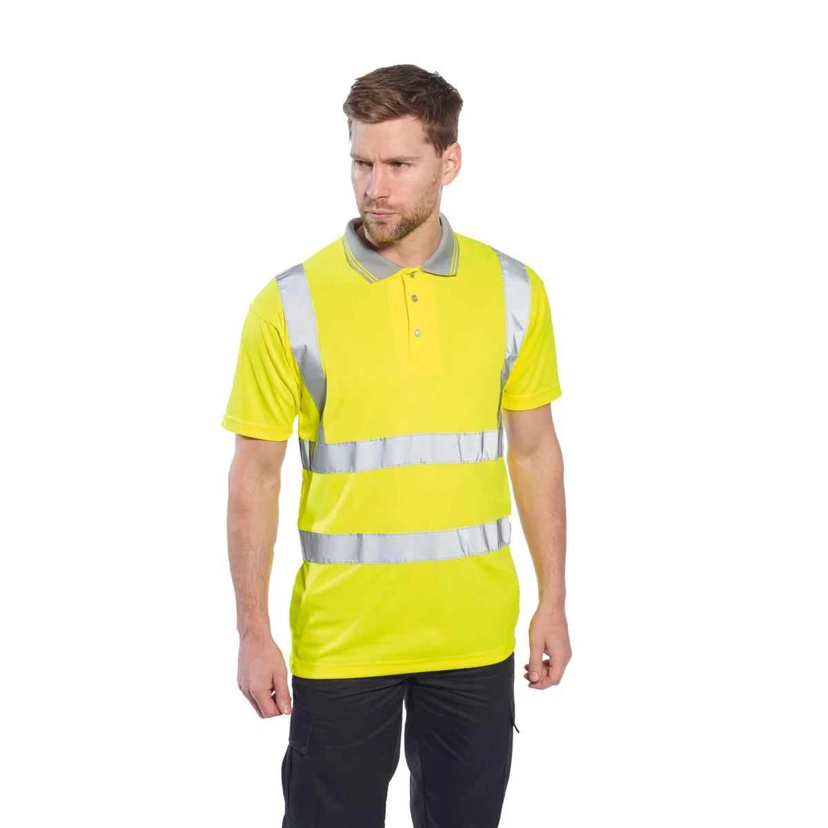 Portwest Warnschutz Kurzarm Polo Shirt, Größe: 7XL, Farbe: Gelb, S477YER7XL