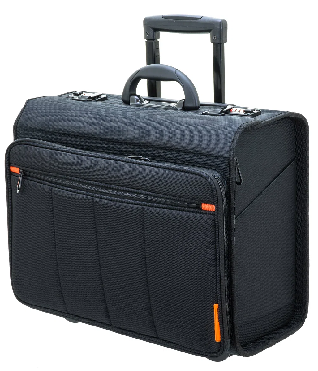 Davidts Businesstrolley - Pilotenkoffer - Laptoptrolley 17" und 10" Tablet - 47x40x25cm