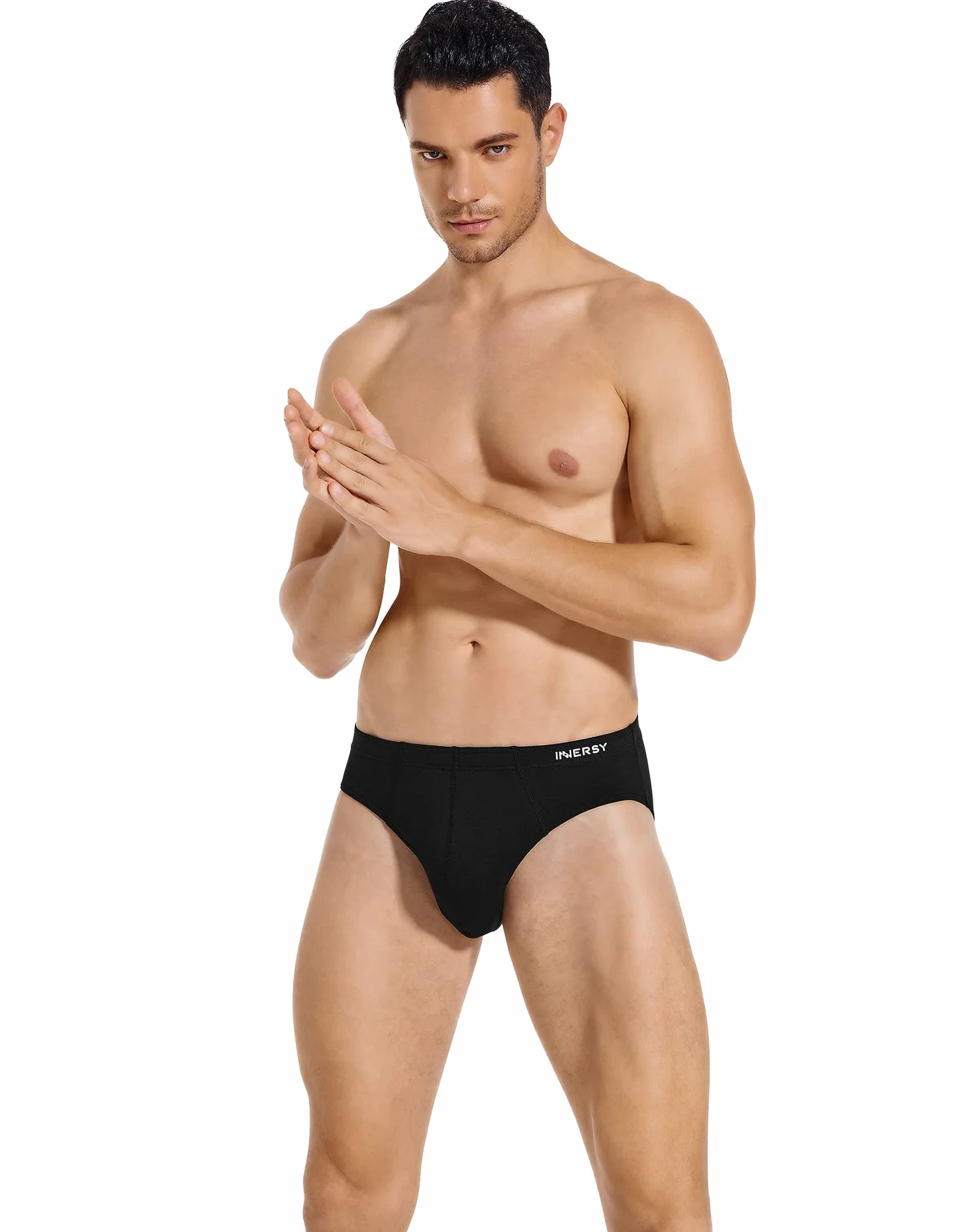 INNERSY Slip Herren Weich Unterhosen Männer Atmungsaktive Unterwäsche Sport Basic Slips 4er Pack