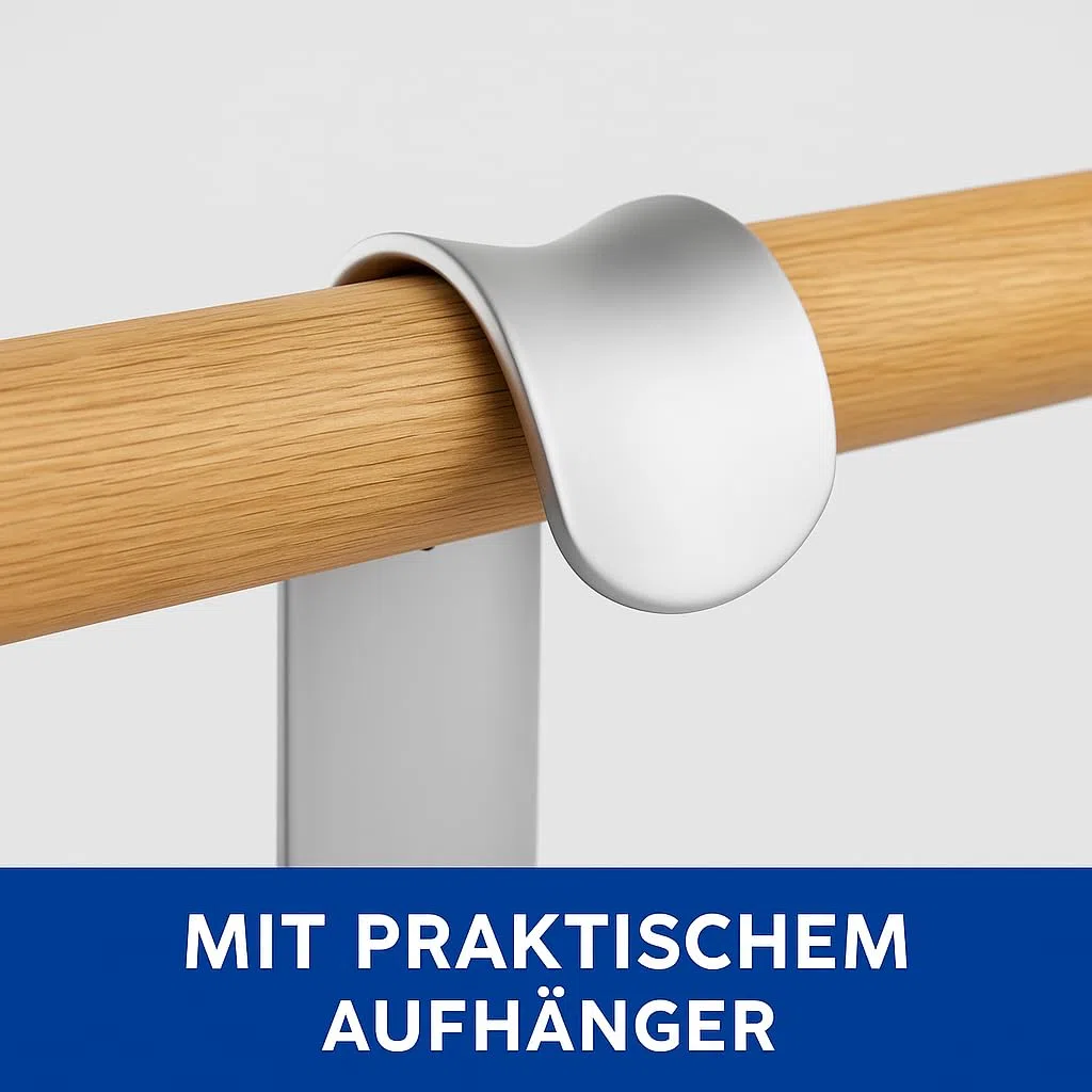 HONH Schuhlöffel lang 72 cm aus Edelstahl, 2 mm extra stabil, Schuhanzieher lang Metall, rückenschonende Anziehhilfe für Senioren, Herren, Damen, mit Aufhängeloch