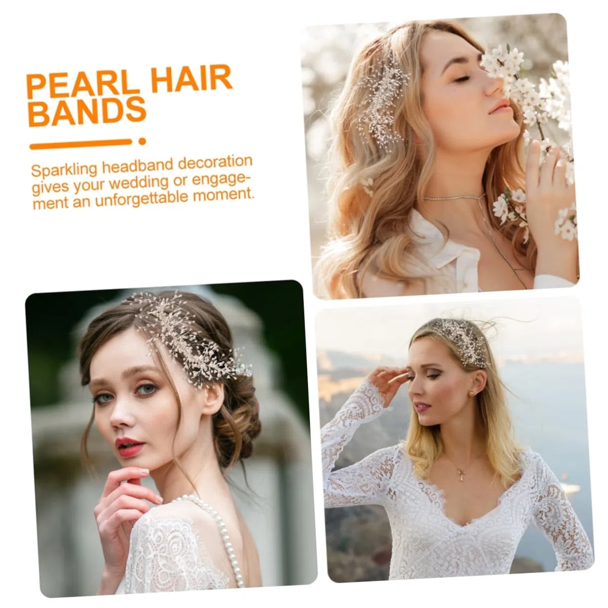 minkissy Geflochtener Perlhaarkamm Perlenkristall Kopfbedeckungen Für Die Perlenhochzeit Haarschmuck Aus Kristall Braut Haarkamm Hochzeitshaar Blüte Abs Kleid Weiß Tischgesellschaft