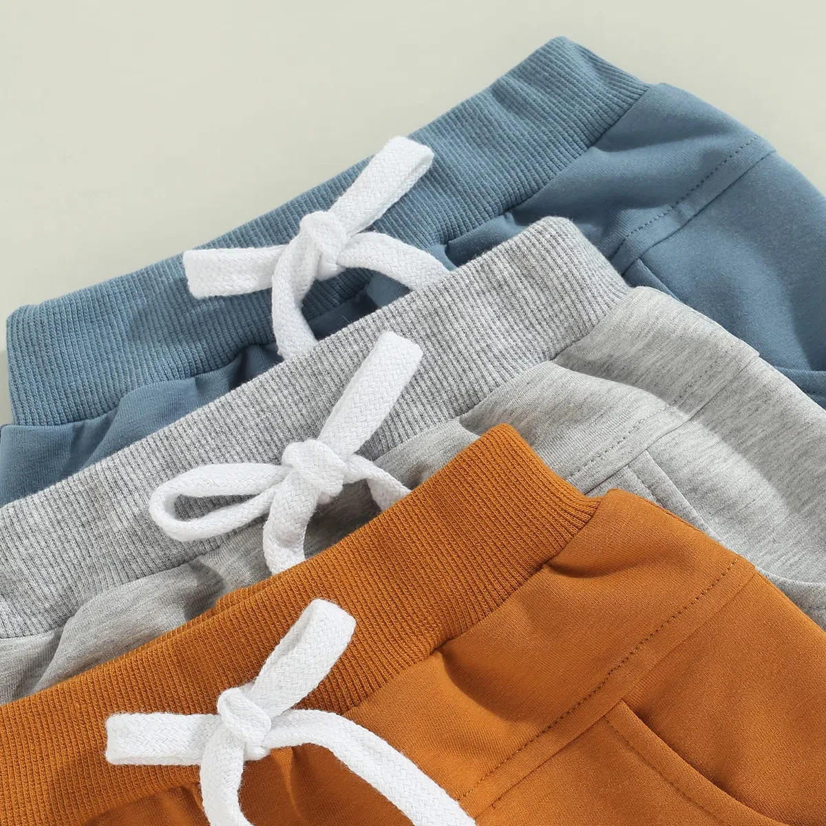 3er-Pack Unisex-Shorts für Neugeborene, Kleinkinder, Jungen, Kordelzug-Shorts, Baby-Jogger-Shorts mit Taschen, einfarbige Kordelzughose, Baby-Sommerkleidung