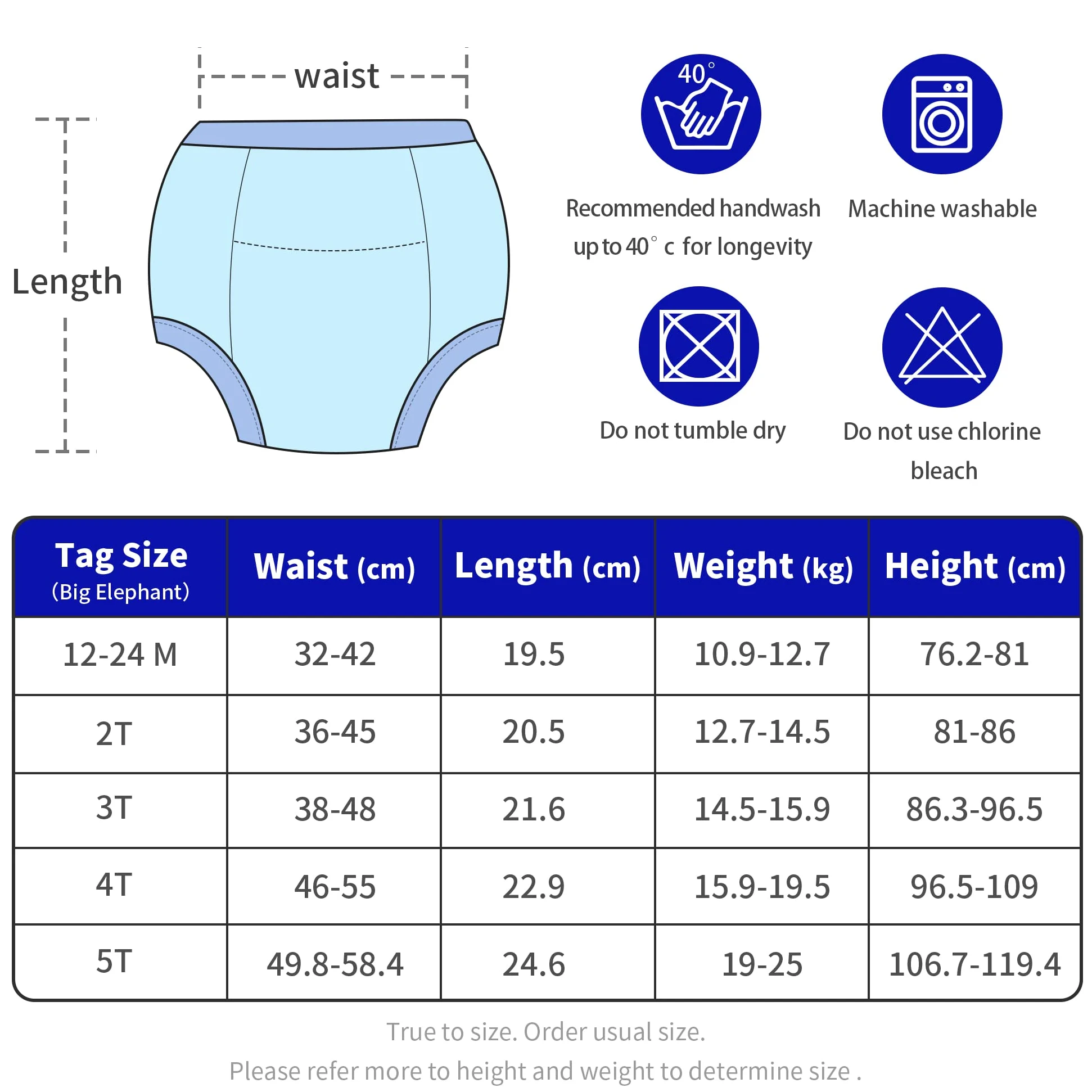 BIG ELEPHANT Töpfchen-Trainingsunterwäsche für Jungen, weiche, saugfähige Baumwoll-Trainingshose für Kleinkinder