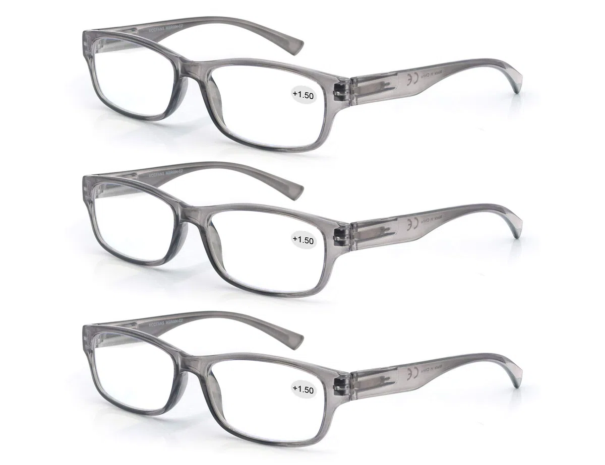 MODFANS 3 Pack Lesebrille Herren/Damen,Gute Brillen,Hochwertig,Rechteckig,Komfortabel,Super Lesehilfe,fur Manner und Frauen