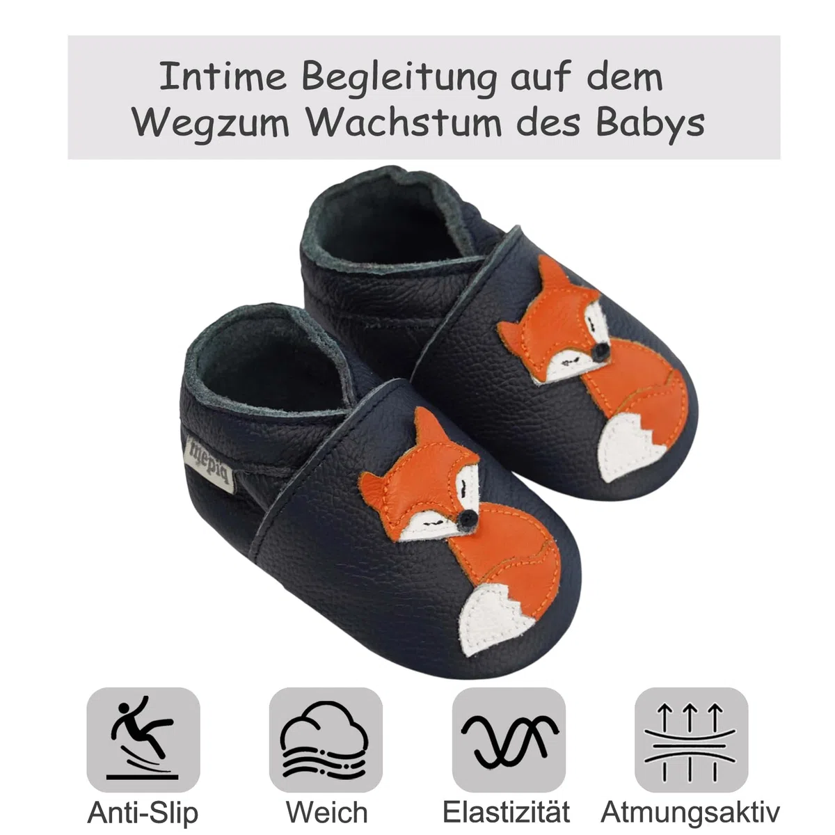 Krabbelschuhe Baby Lauflernschuhe lederpatschen Jungen Mädchen Weicher Leder Kleinkind Rutschfeste Lederschuhe