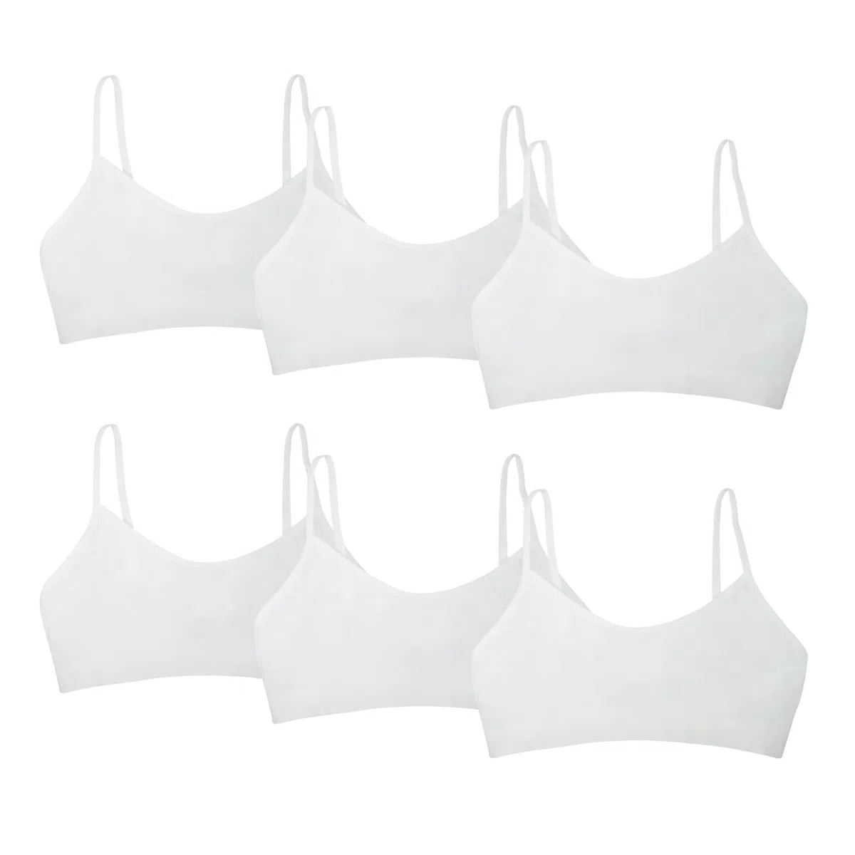 MRCC 6/8er Pack Mädchen Bustier Trainings-BH Nahtloser Sport-BH Nicht gepolstert mit Spaghettiträger