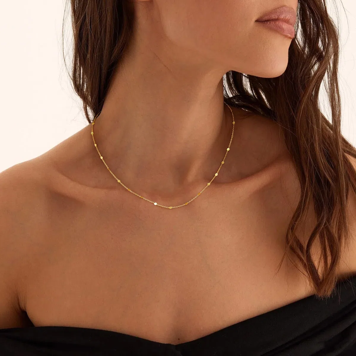 JeweBella Kette Gold Damen Wasserfest Halskette Damen Gold Kette/Herz/Kugel/Rund/Perlenkette 18K Goldkette Silberkette Dünn Choker Kette Damen Silber/Gold Schmuck Geschenke
