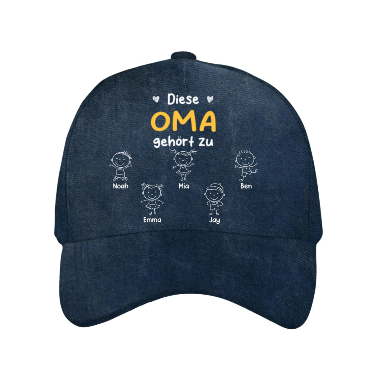 Personalisiert Cap - Dieser Opa Gehört Zu Strichmännchen - Cap Papa, personalisierte Kappe, Kappe Opa