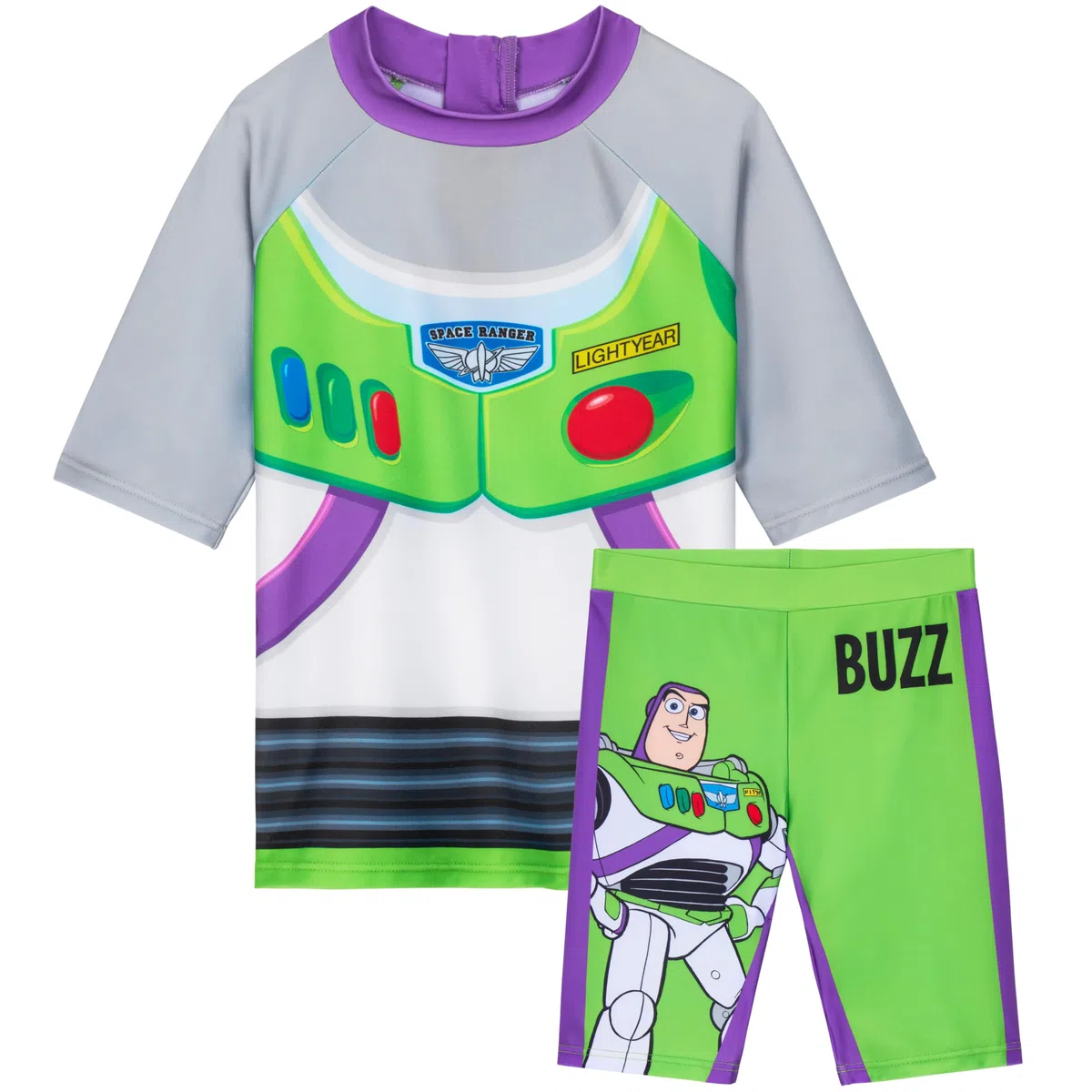 Get Trend Badeanzug Kinder Kostüm 2 Teiliges Set mit Badehose Jungen Badeshorts und Schwimmshirt für Strand Urlaub und Schwimmen