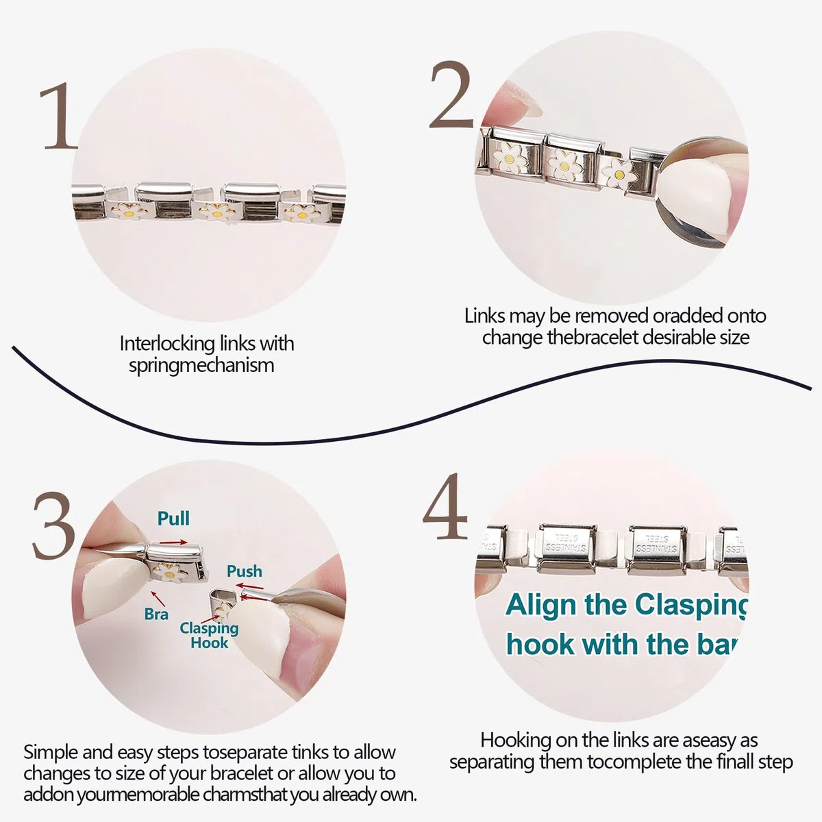papasgix Italian Charm Bracelet Charms Gold Silver Set Module für 9mm Bracelets 11pcs DIY Italian Style Charms für Damen Italienisches Charm Armband Zubehör Geschenk