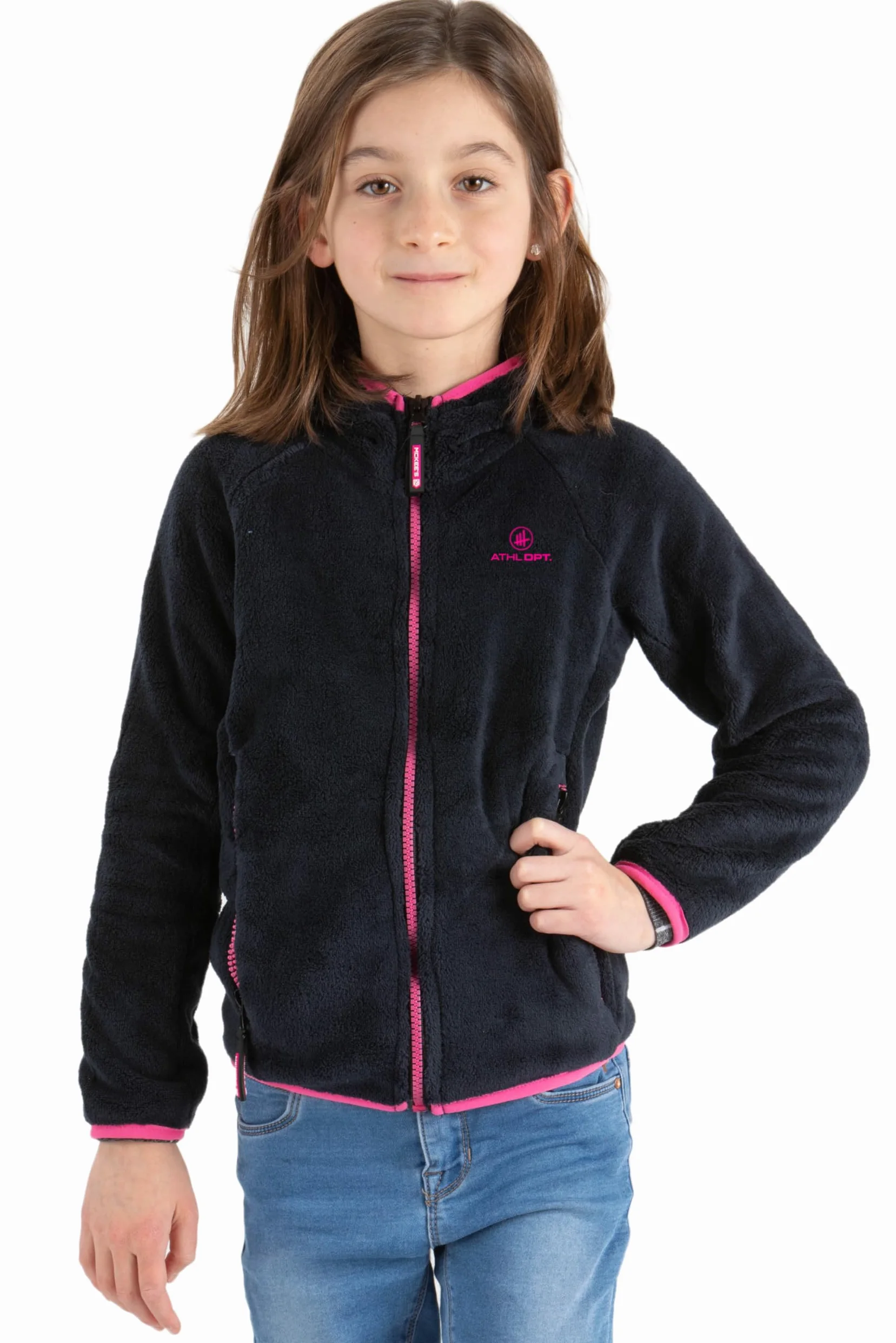 Mädchen Fleecejacke kuschlig-warme Unterziehjacke für Sport und Freizeit