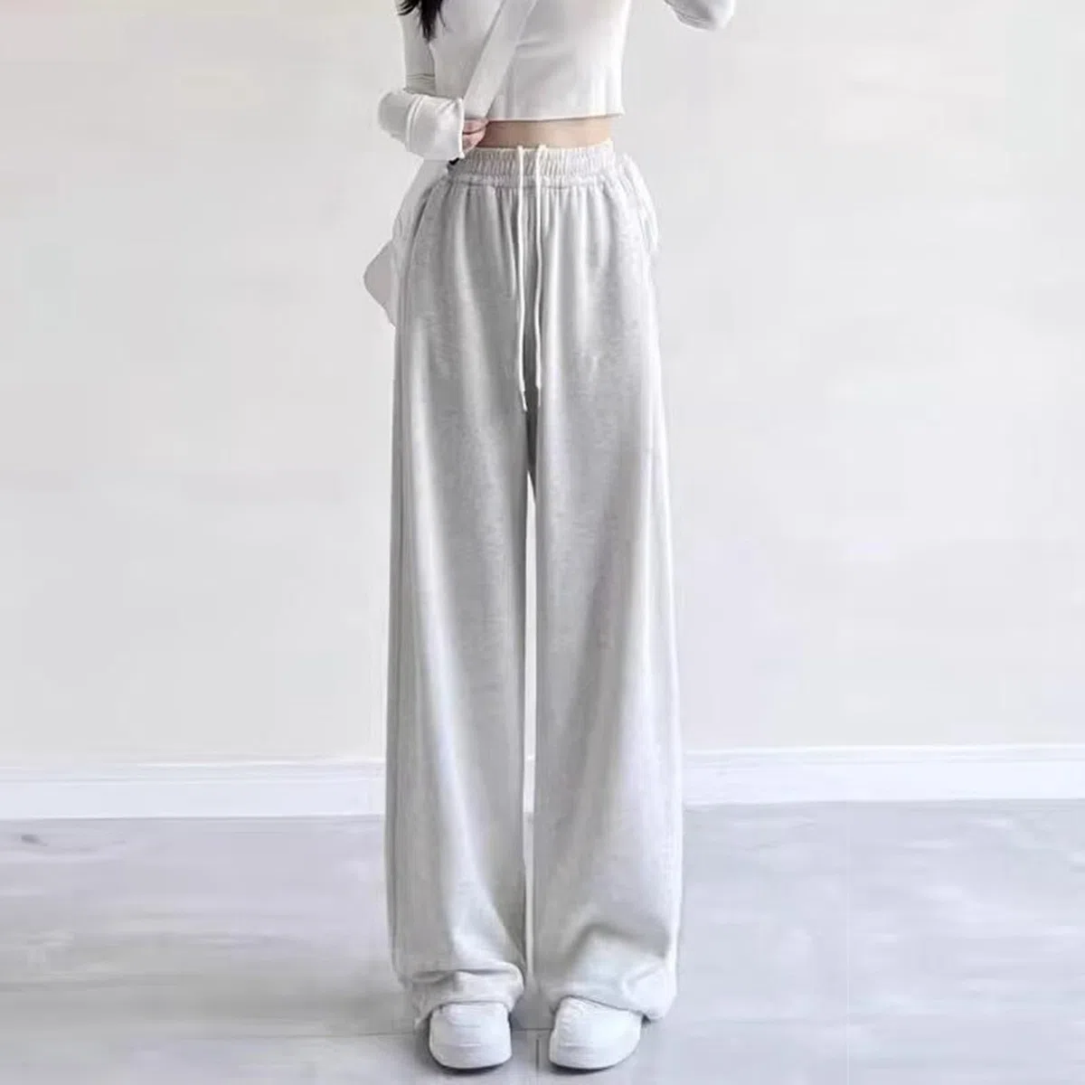Generisch Baggy Jogginghose Mädchen Trainingshose Kinder Baumwolle Weites Bein Sweathose Elastische Hohe Taille Activewear Jogger Hosen Bequeme Teenager Sporthose