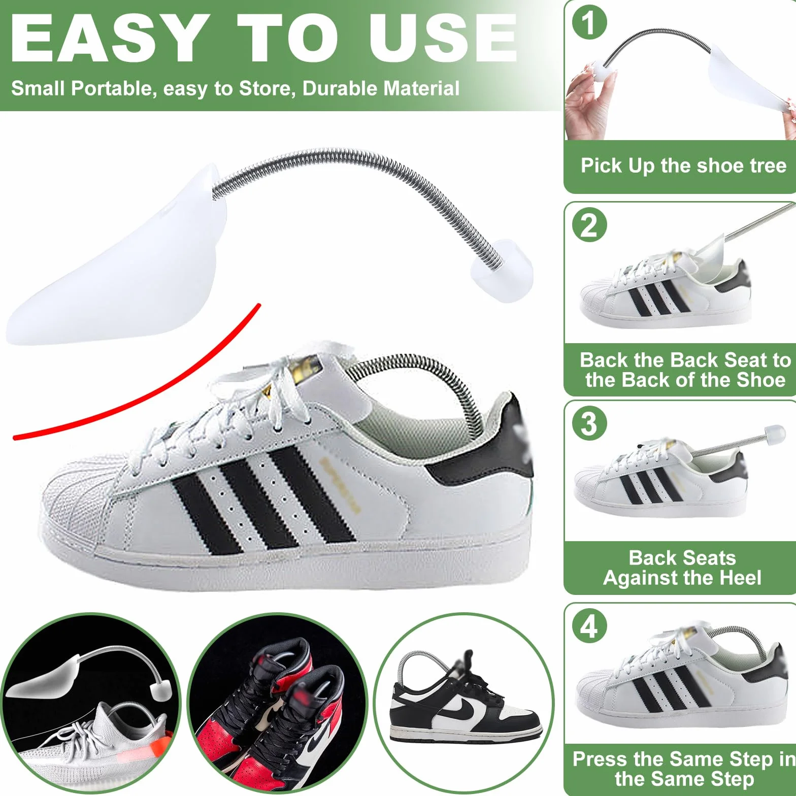 UCAMP Schuhspanner 9 Paar Schuhstrecker,Gr.38-45 Schuhspanner Herren,Schuhdehner,Schuhformer aus Kunststoff,Shoe Tree für Einstellbare Länge und Breite,für Alle Arten Von Schuhen,Transparent-Weiß