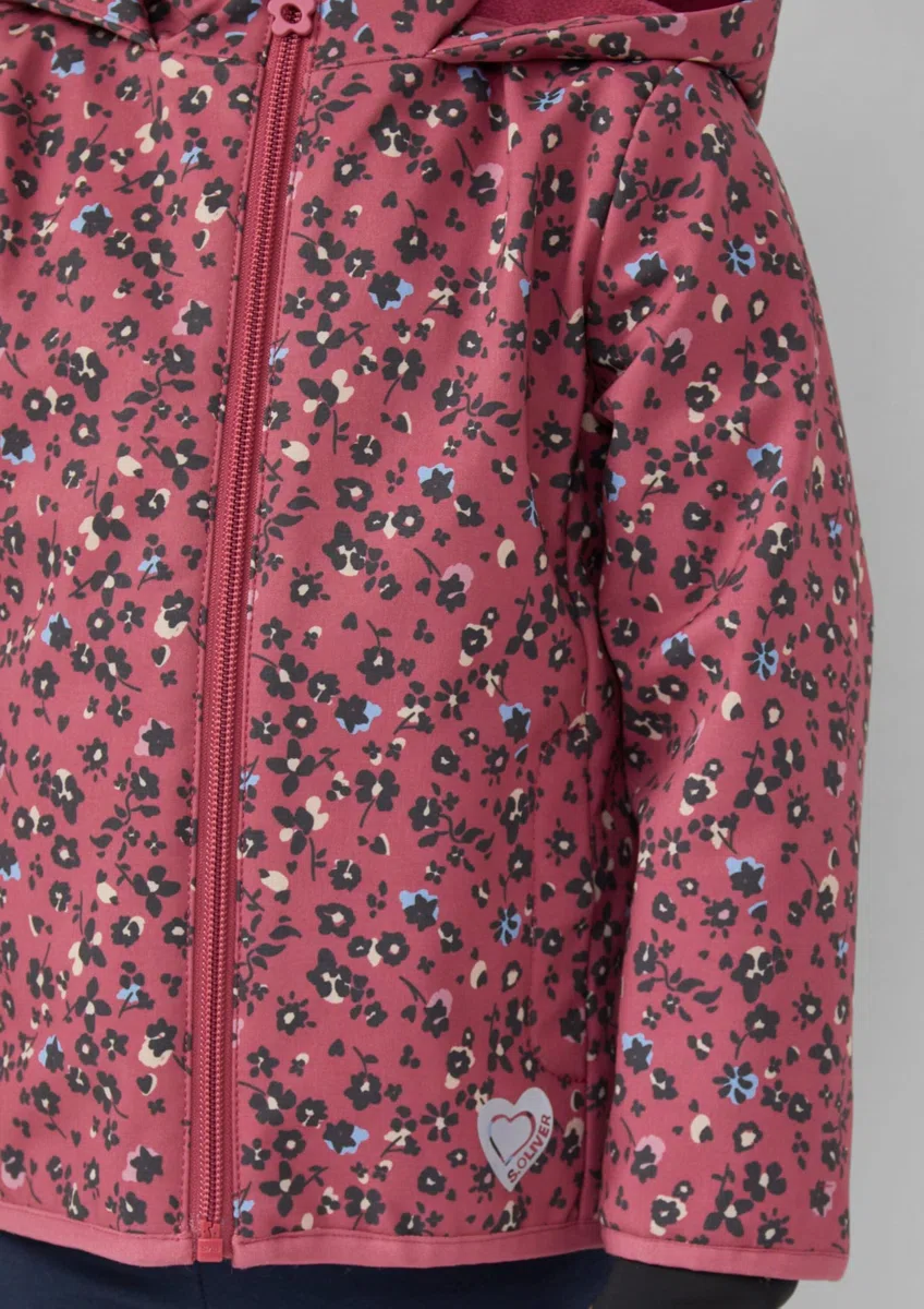 s.Oliver Wetterfeste Softshell-Jacke mit Fleece-Futter und All-over-Print