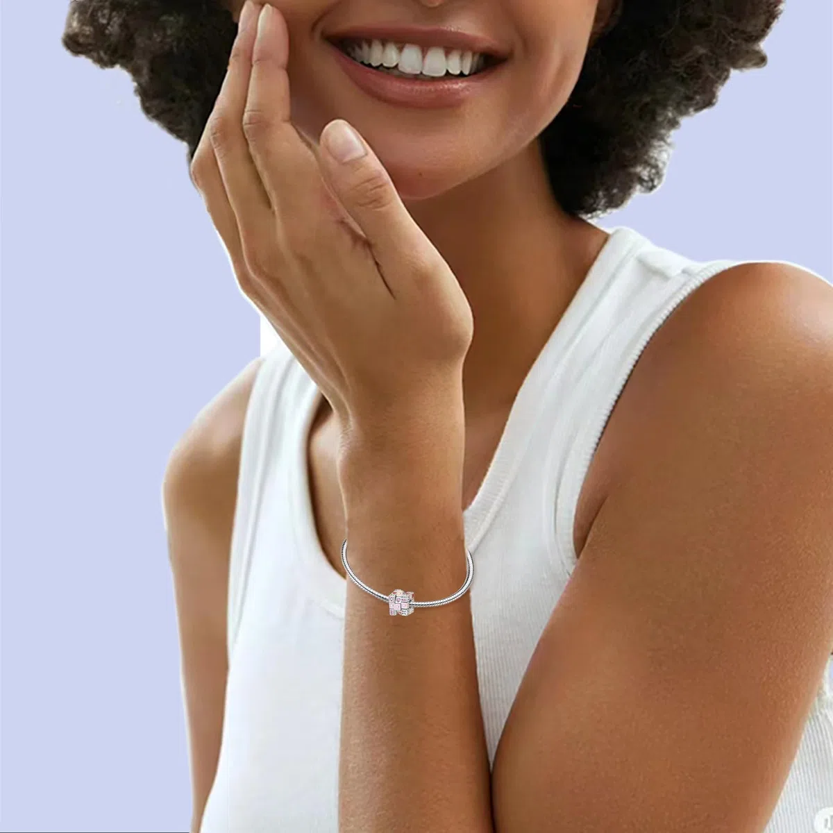 LNQOBU Silber 925 Charms Anhänger für Armbänder Kompatibel mit Pandora Europäischen Armbändern und Halskette （Mit Spacer Beads）