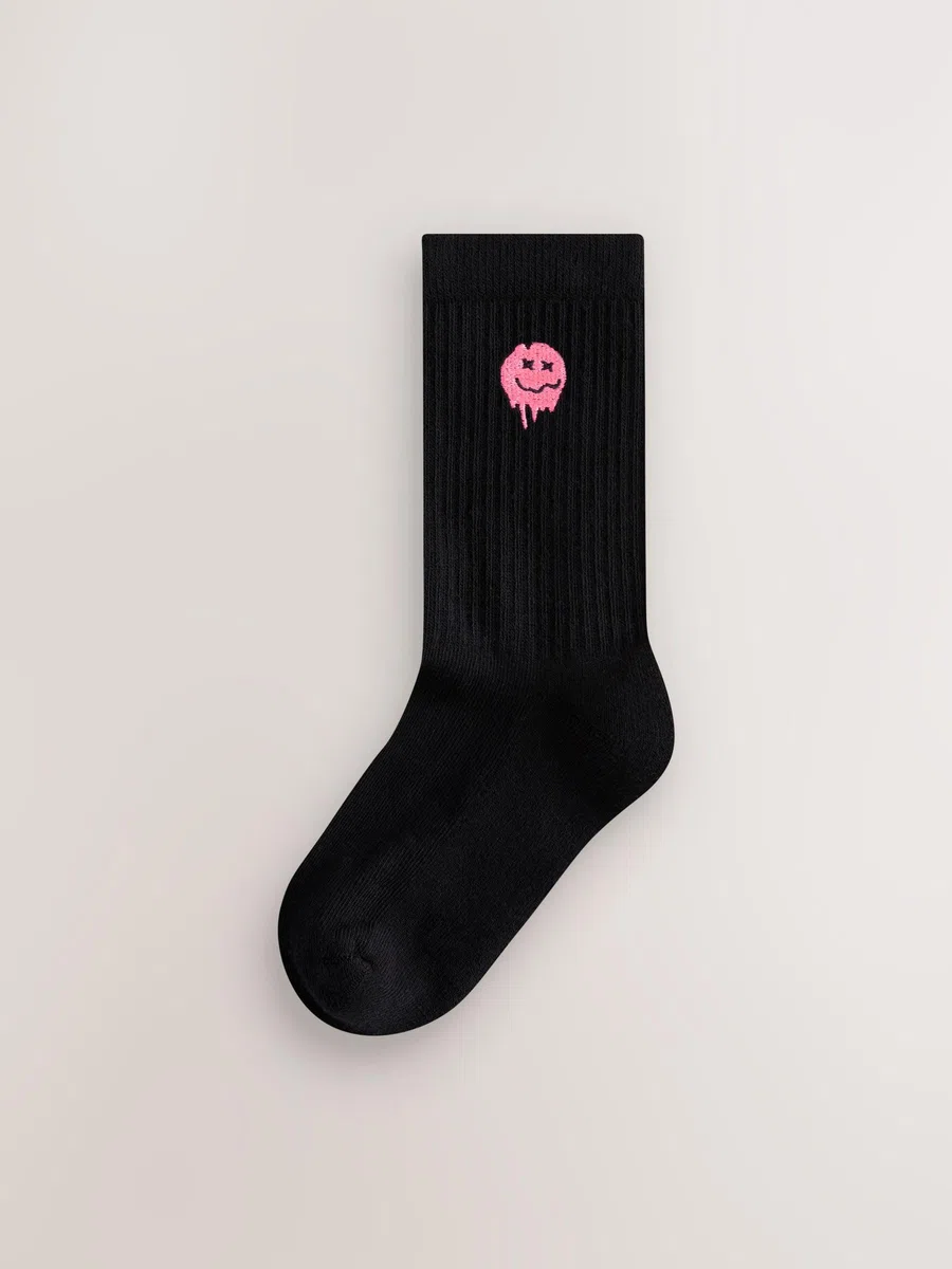 NEXT Jungen Socken mit gepolstertem Fußbett, 5er-Pack 19-40