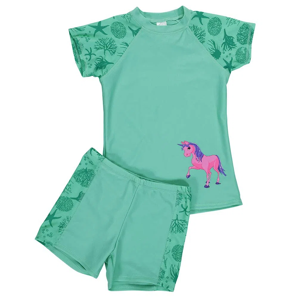 DUSISHIDAN Jungen Mädchen Schwimmbekleidung UV Schutz badeshirt Kinder Bademode Bade-Set