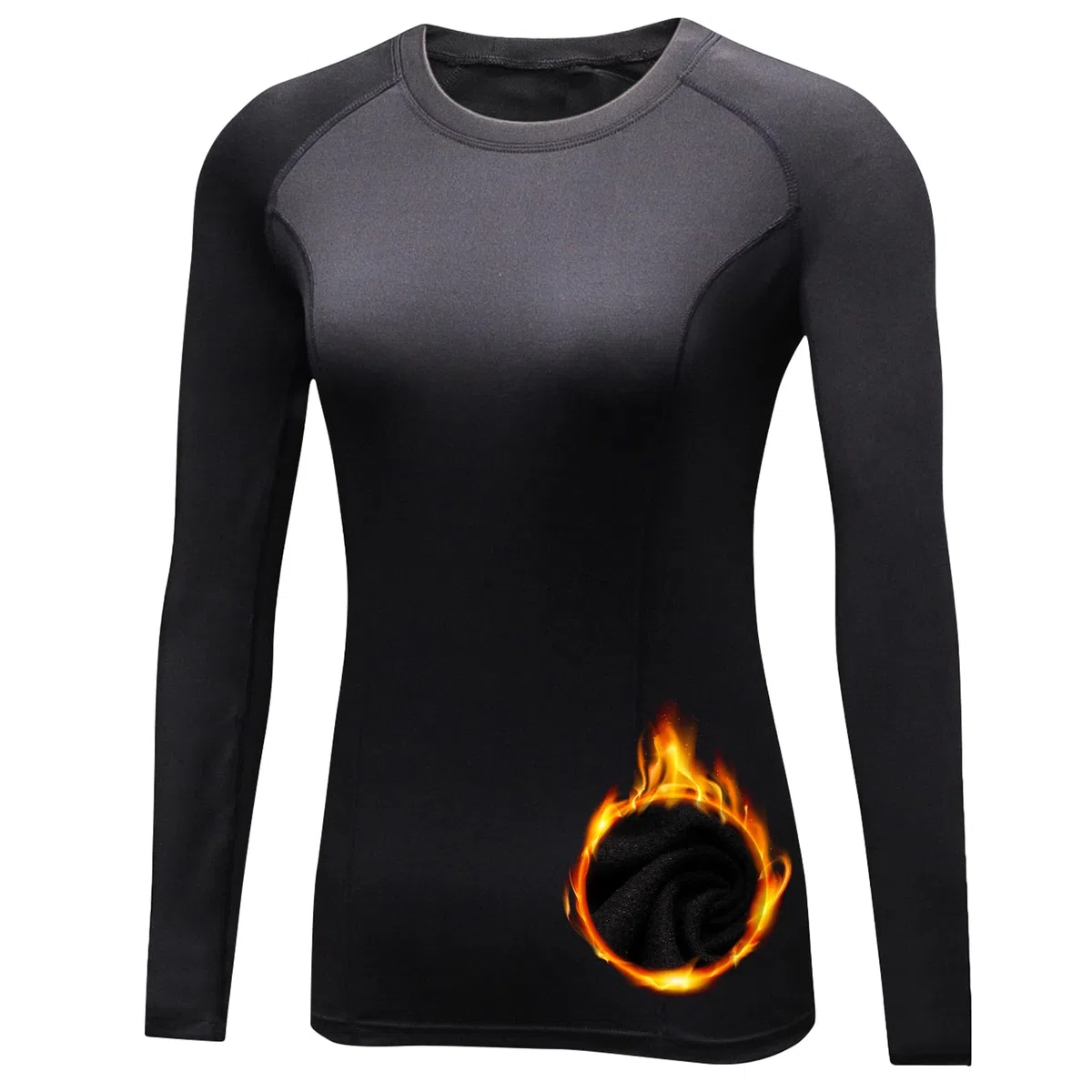 Thermounterwäsche Damen Extra Warm Daumenlöcher Thermo Skiunterwäsche Damen Oberteile Innenfleece Weich Frauen Ski Unterwäsche Gym Sport Wandern Funktionsunterwäsche