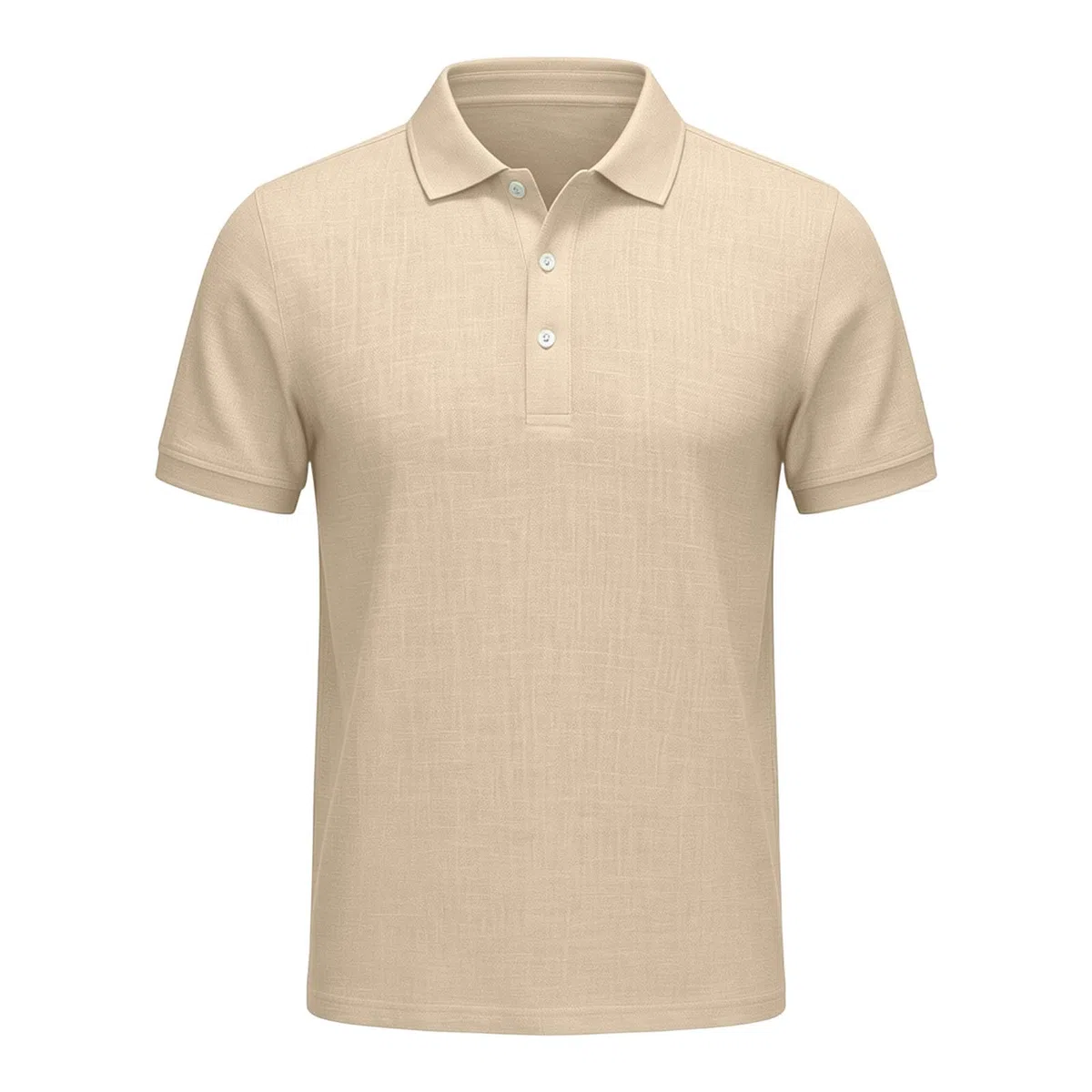 Leinen Poloshirt für Herren Leichtes Sport Henley Shirt Sommer Baumwolle Polohemd Arbeit Business Kurzarm Tops Casual Einfarbig Golf Tshirt Revers Knopfleiste Arbeitstshirts Sportshirt
