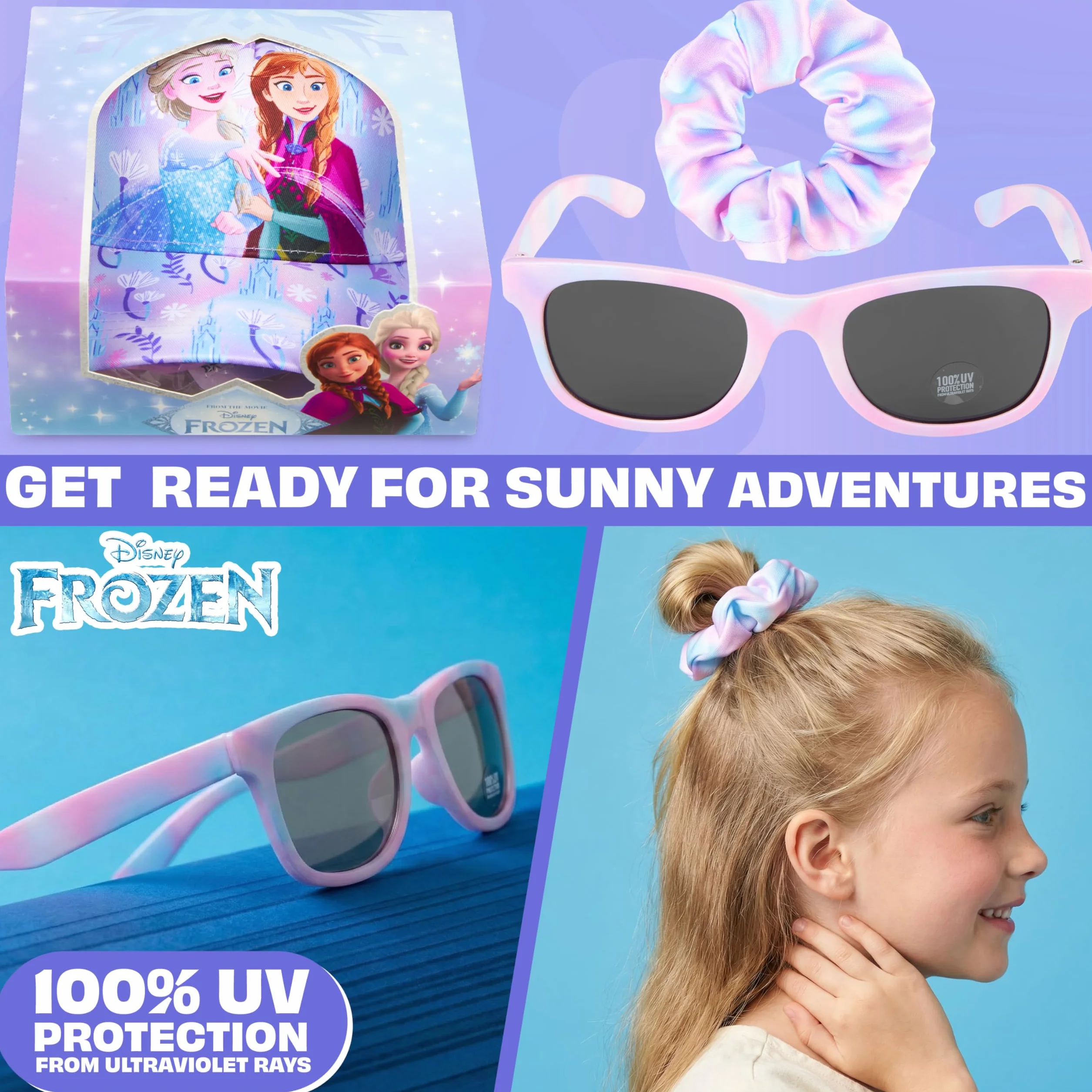 Paw Patrol | Frozen | Disney Prinzessinnen | Minnie Mouse | Sesamstraße Mädchen Basecap und Sonnenbrille & Haargummi Set, Sommer Geschenke für Mädchen