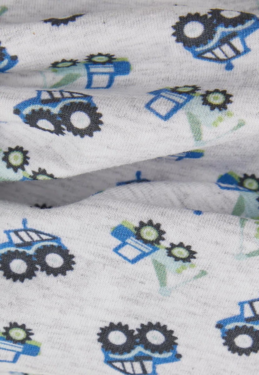 Sterntaler Schlauchschal Motiv Baustelle – Jungen Schlupfschal aus weichem Melange-Jersey mit Baustellenfahrzeug-Print, elastisch und pflegeleicht