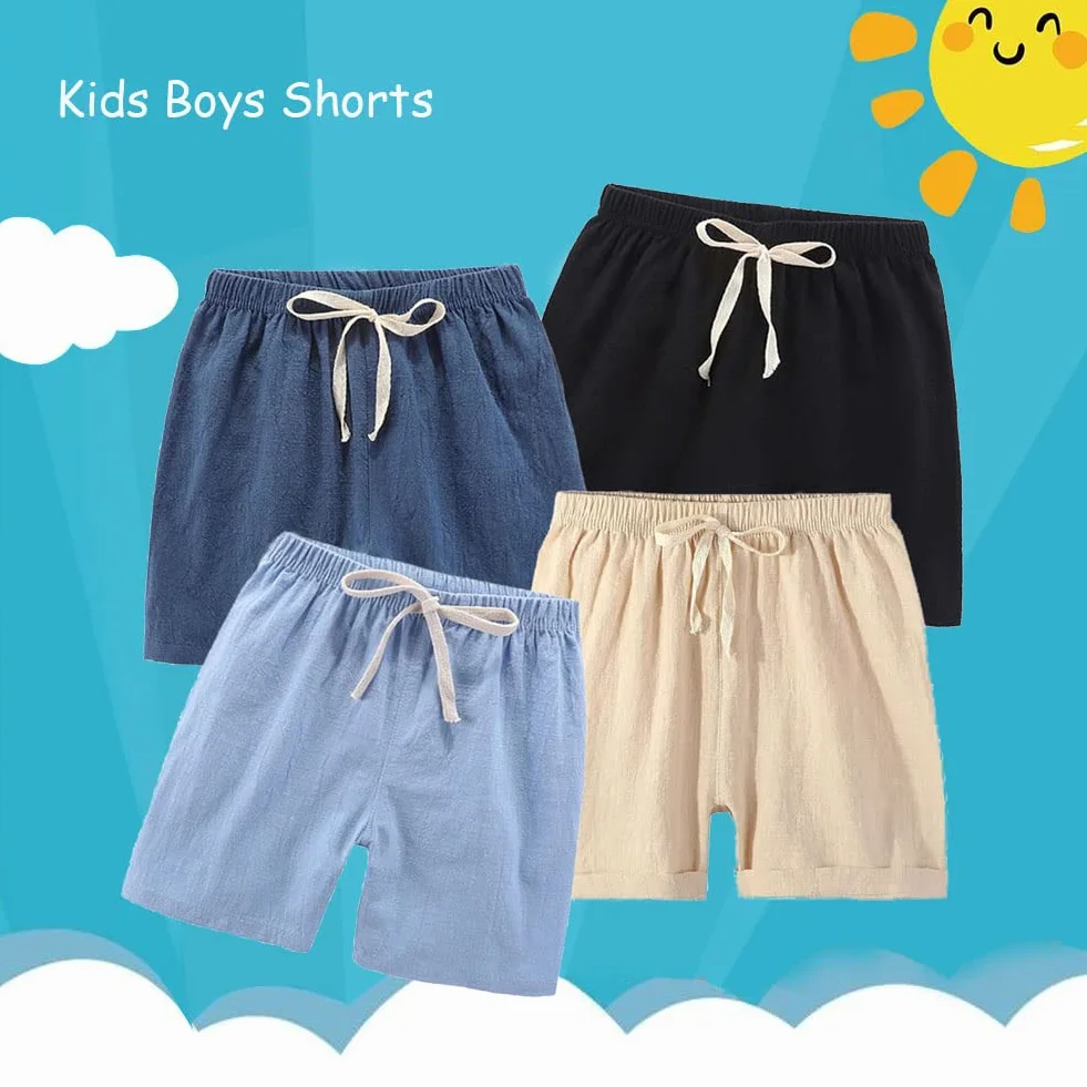 FedMois 4er Pack Kinder Jungen Shorts Baumwolle