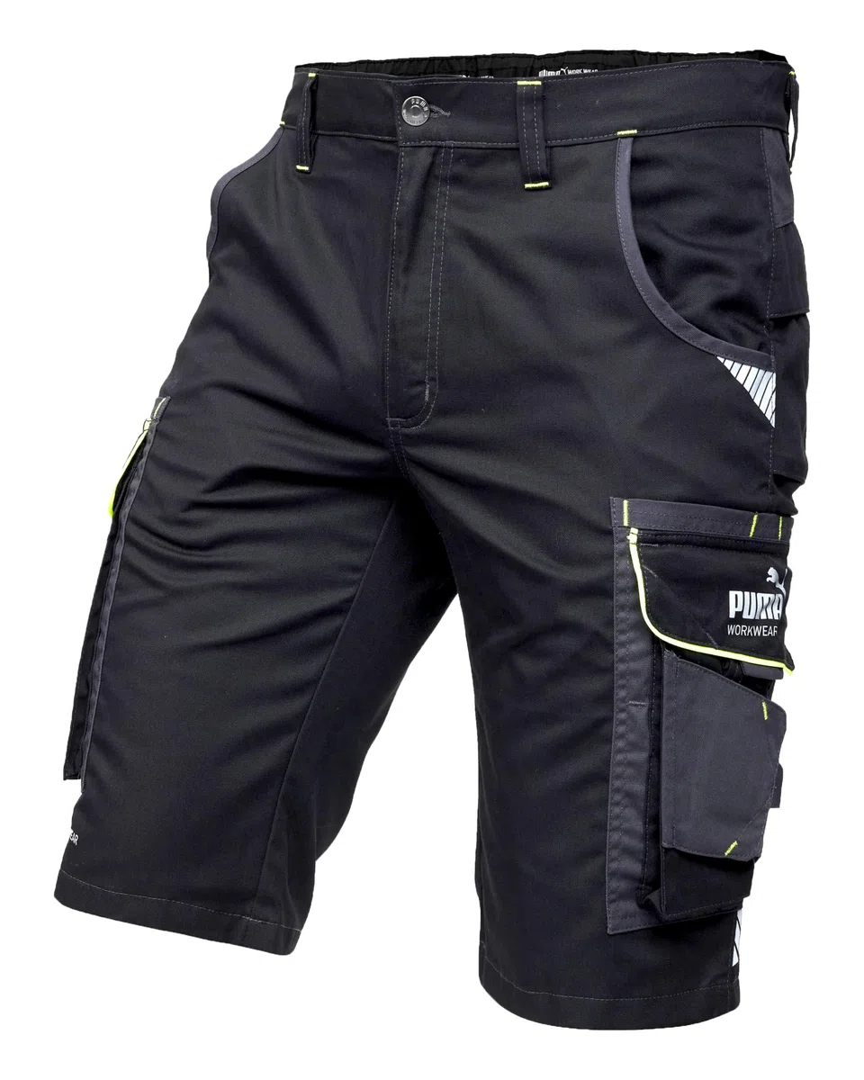 PUMA Workwear Precision X Arbeitsshorts - Kurze Arbeitshose Herren - Robustes Flexibles Material - Viele Taschen Reflektoren