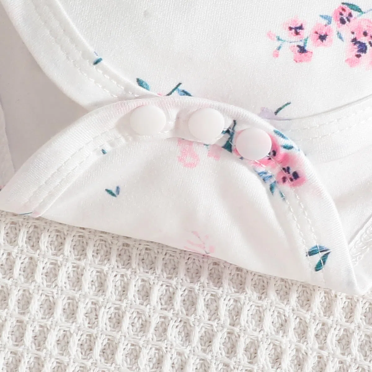 3tlg Baby Mädchen Kleidung Outfits Set Blumen Strampler Tops+ Einstellbare Overalls Pants+Stirnband für 0-18 Monate