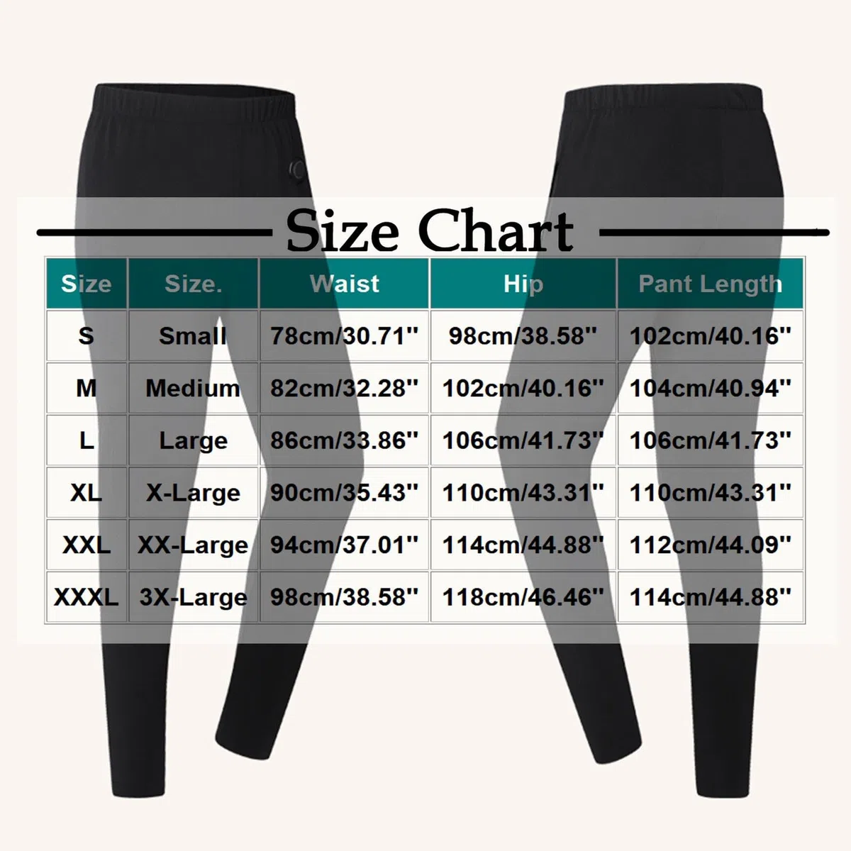 Beheizbare Thermo Hose Herren Warm Fleece Beheizte Thermo Unterteile mit 16 Heizzonen, 3 Einstellbare Wärmestufe USB Elektrisch Thermohose Basisschicht Waschbar Heizung Hosen für Moto Jagd Ski Camping