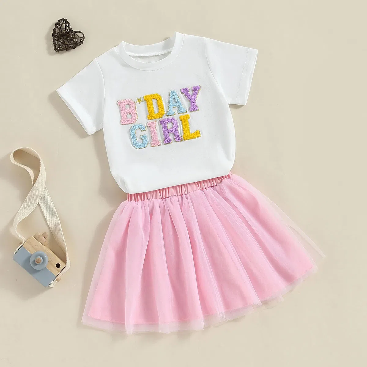 Baby Mädchen Geburtstag Outfit Kurzarm Brief Stickerei T-Shirt Mit Regenbogen Tüll Rock Baby Mädchen Geburtstag Prinzessin Tüllrock Set Geburtstag Spitzen Tutu Rock Outfit