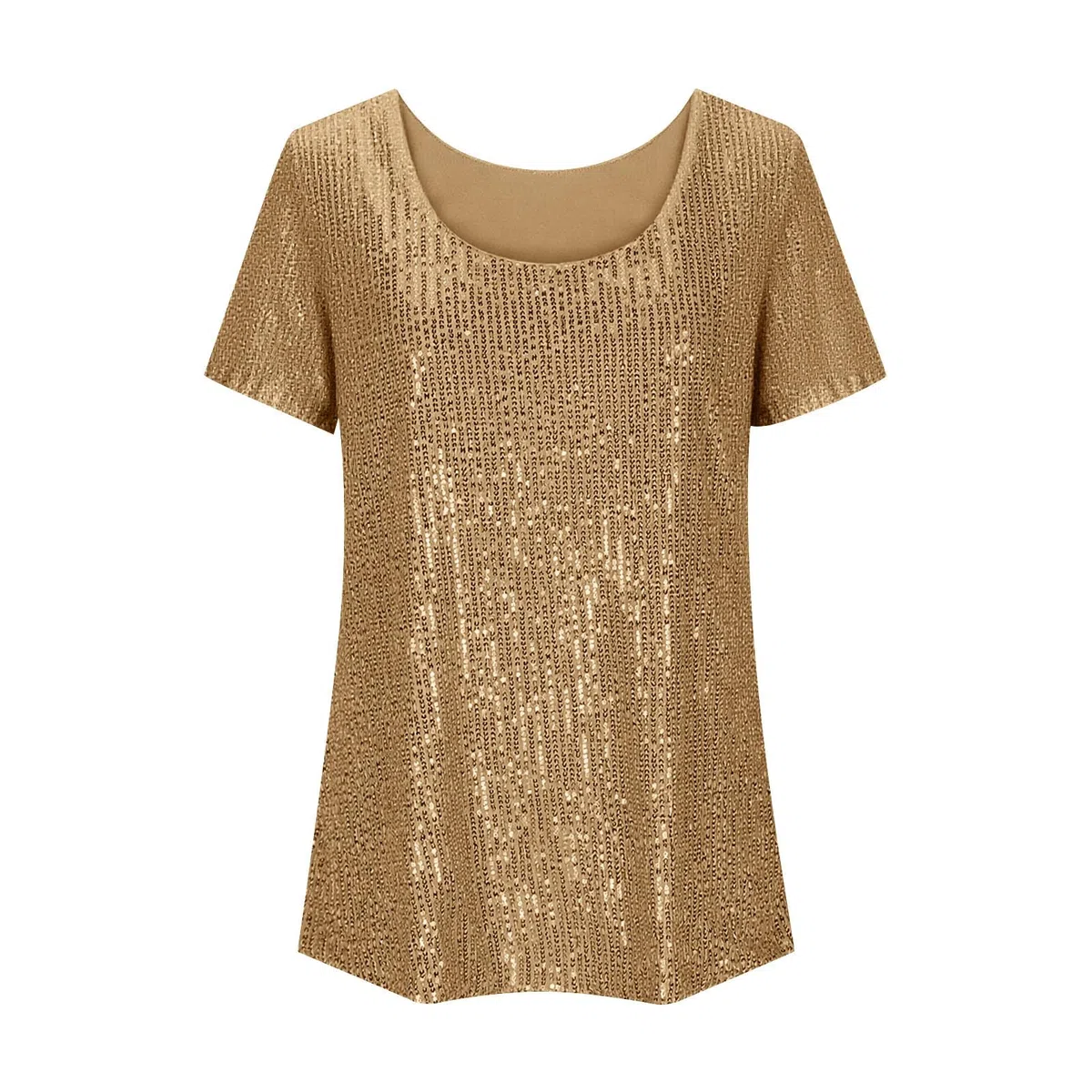 Glitzer T-Shirt Damen Pailletten Druck Bluse Modisches Pullover Glitzer Print Oberteile Rundhals Tunika Tops Kurzarm Shirt Farbverlauf Pulli Locker Atmungsaktiv Streetwear Karneval Kleidung