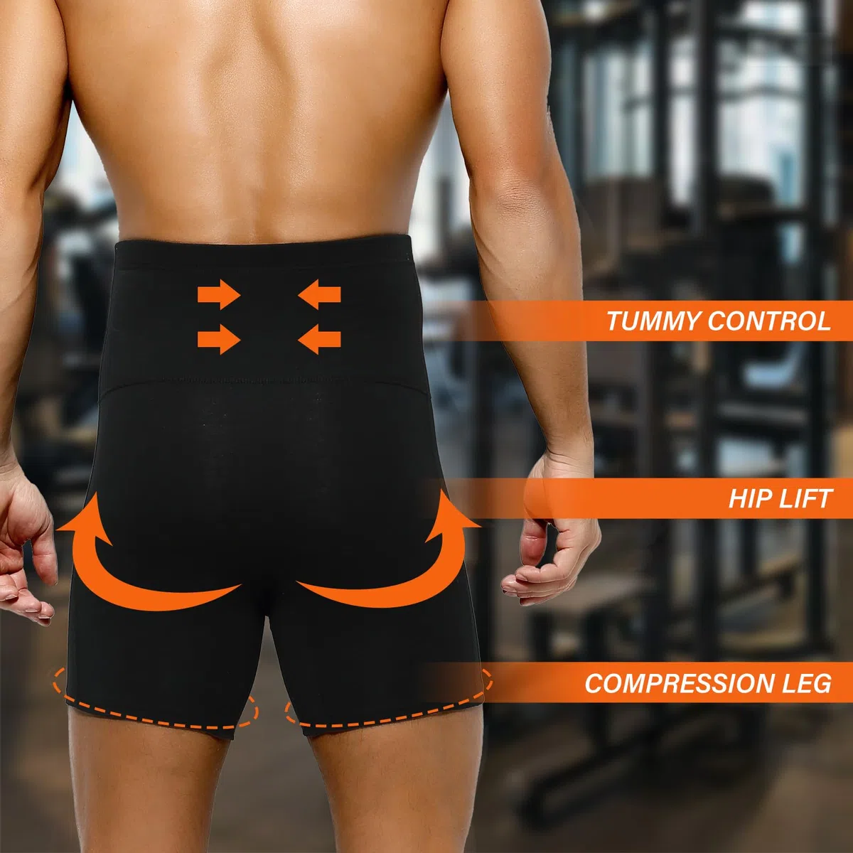 Casey Kevin Shapewear Boxershorts Herren, Bauchweg Herren, Hohe Taille Body Shaper Kompressionshosen Unterwäsche
