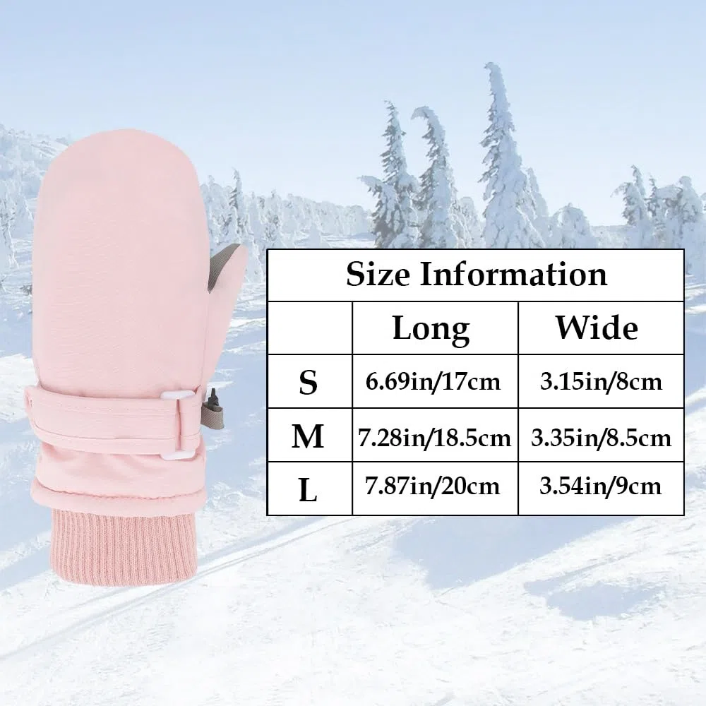 Skihandschuhe Kinder Wasserdicht Winddicht Warme Winter Fäustlinge für 2-8 Jahre Junge und Mädchen Schneehandschuhe für Skifahren, Snowboard, Radeln
