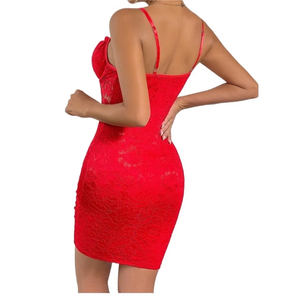 Bodycon Kleid Shapewear für Damen, Bauchweg Formend Unterkleid Leicht, Kontrolle Unterwäsche Kleid für Party Hochzeit Täglich Tragen, Miederkleider(Red,S)