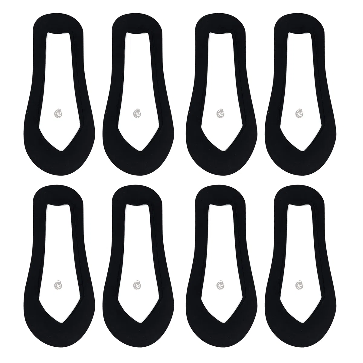4Pairs V-förmige offene Eis Seide Boot Socken Baumwollboden flache unsichtbare Socken Japanische rutschfeste Socken Kindersocken Abdeckung (schwarz)
