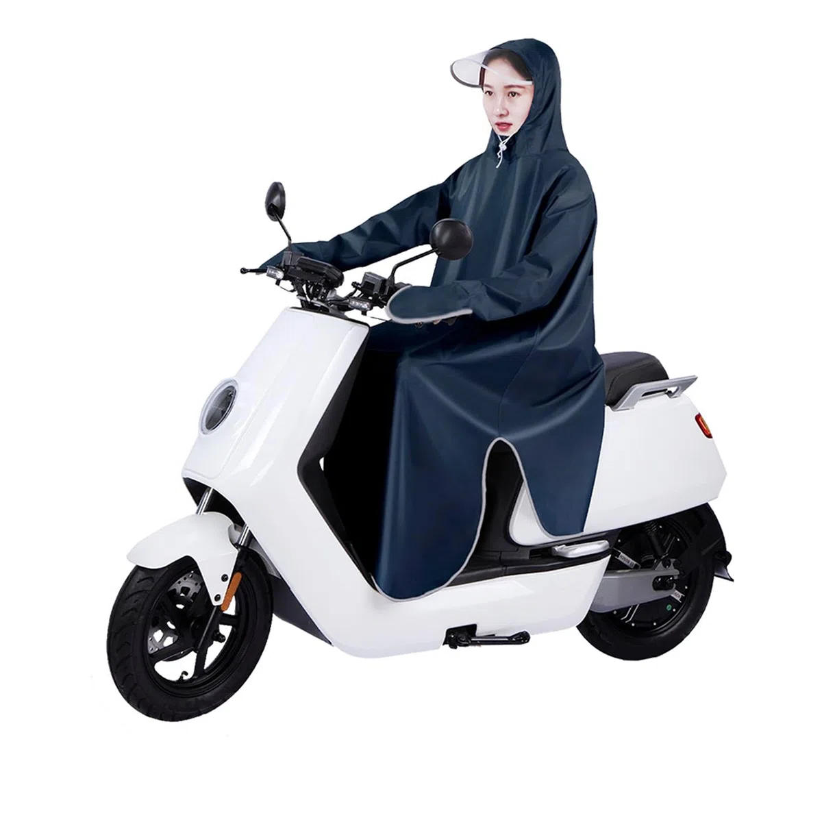 Wasserdichter Regenponcho mit Kapuze, Winddicht Schnelltrocknend Wiederverwendbarer Regenmantel aus Oxford Stoff Unisex Regencape für Fahrrad Elektromobil Camping Wandern für Damen Herren 5XL