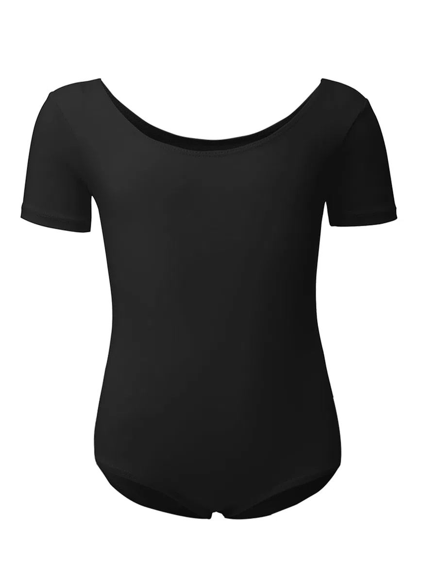 Ballettkleidung Mädchen Ballett Trikot Kinder Ballettanzug Kurzarm Ballett Body Tanzbody Baumwolle Turnanzug Gymnastikanzug für Mädchen Damen Gr.100-170