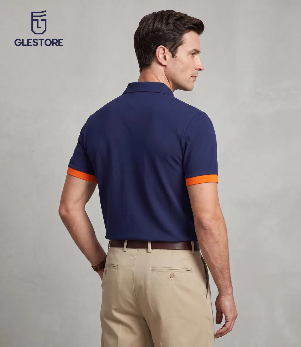 GLESTORE Poloshirt Herren Männer Hemd Herren Kurzarm Giraffe Stickerei T-Shirt Sommer Golf