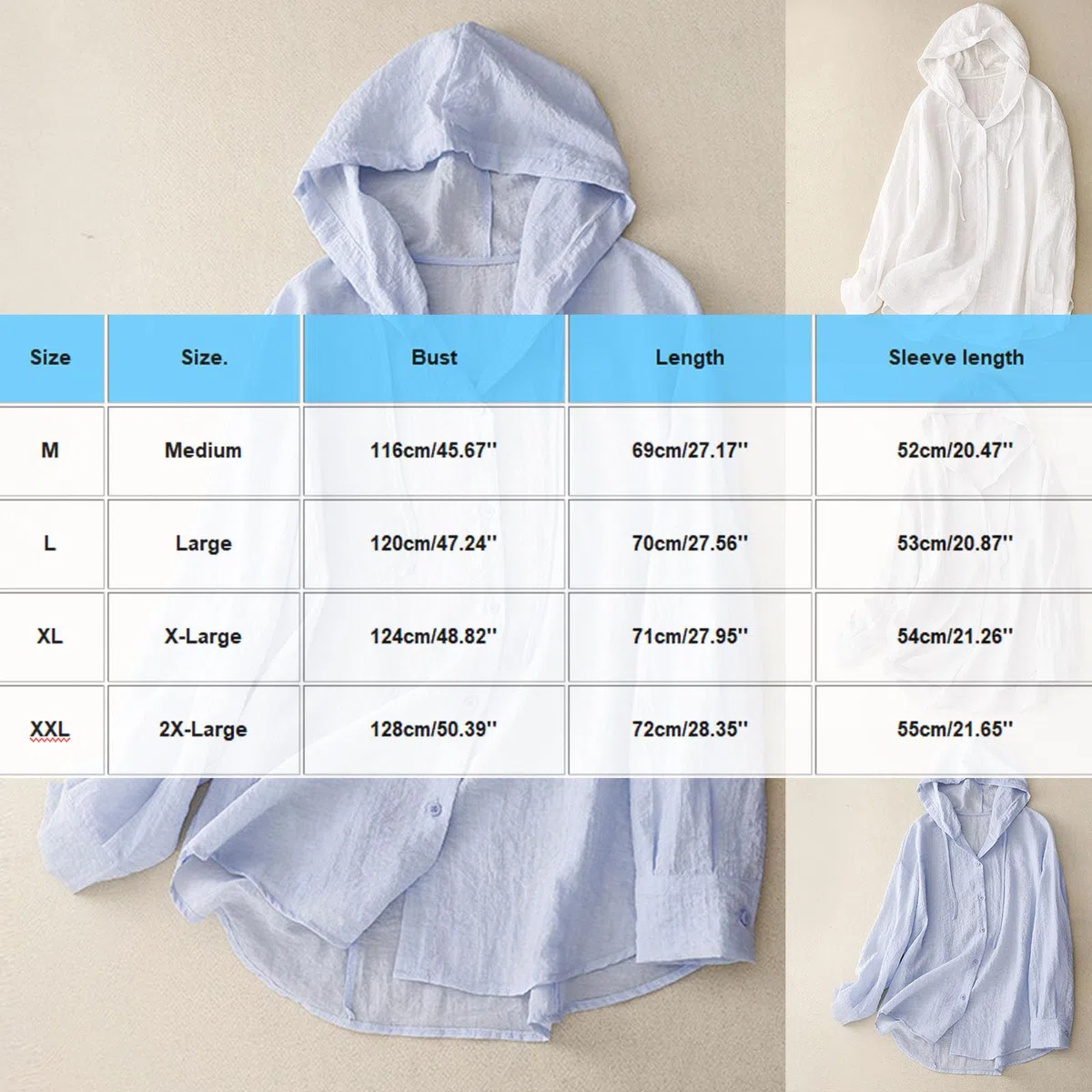 UV Schutz Bluse Damen Langarm – Leichte Sonnenschutz Leinenbluse mit Kapuze – Outdoor Knopfleiste Schnelltrocknend Oberteile