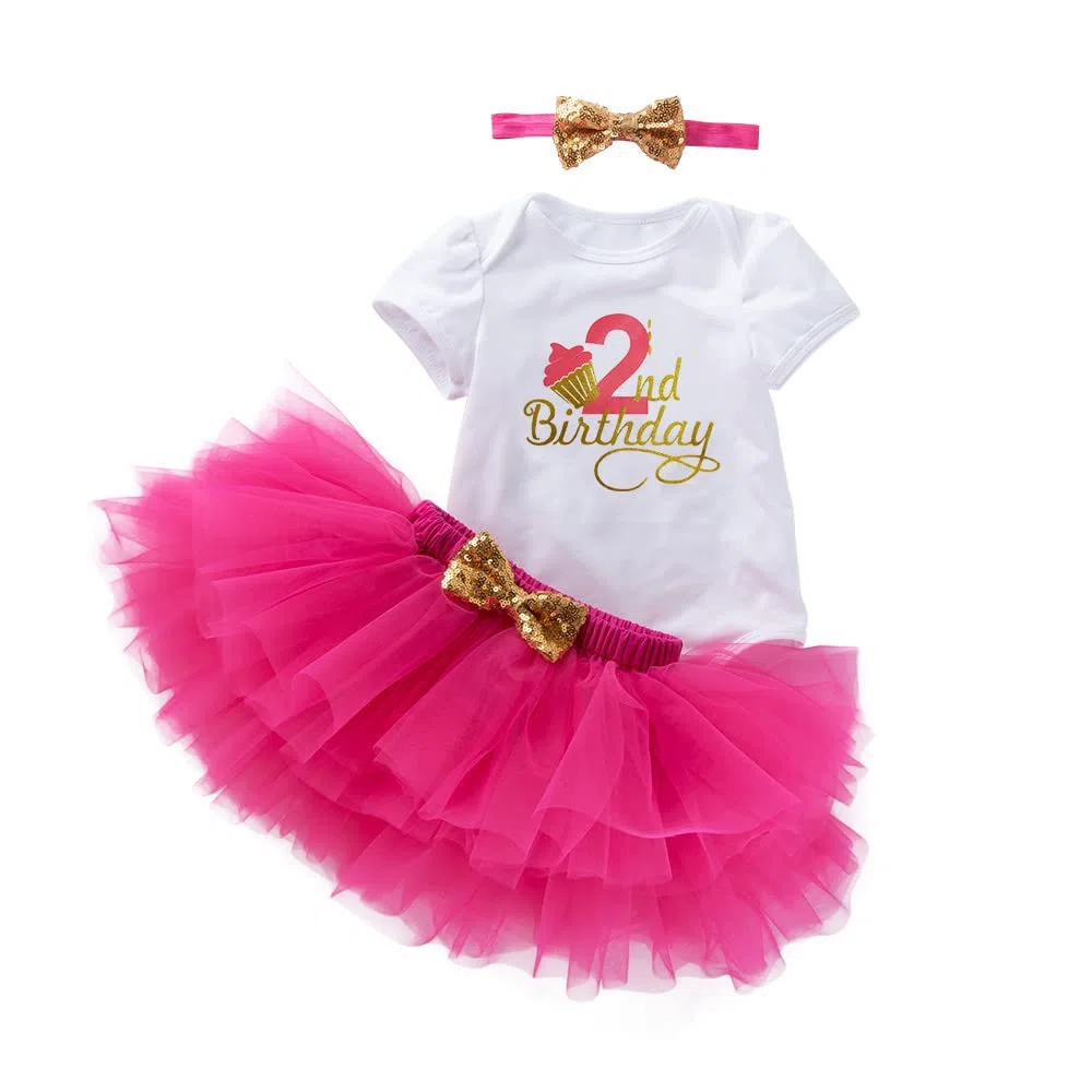 Baby Mädchen Mein 1. Geburtstag Outfits Kurzarm Cake Smash Rock Pailletten Tutu Prinzessin Kleid Kleidung Sets