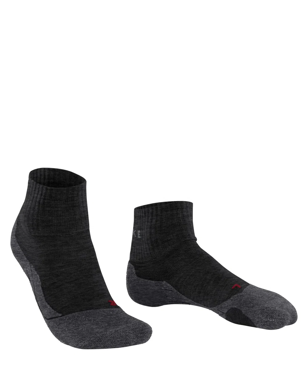 FALKE Damen TK2 Short Wandersocken atmungsaktive schnelltrocknende klimaregulierende geruchshemmende Wolle Funktionsmaterial mittelstarke Polsterung antiblasen kurz warm Trekkingsocken 1 Paar