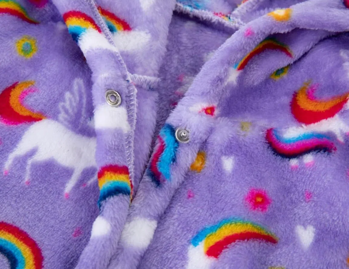 Bademantel Kinder mit Kapuze für Jungen Mädchen Bademäntel Morgenmantel kuschelig warmen und weichen Pyjamas Kleinkind Coral Fleece Hoodie Roben 2-9 Jahre