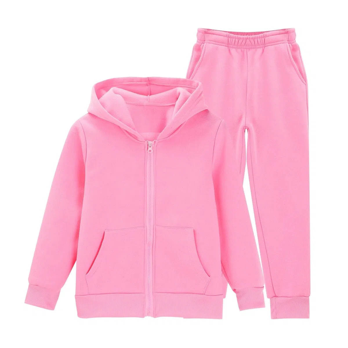 XINYUNZU Jogginganzug Kinder Hoodie mit Hose Set Fleece Gefütterte Sportanzug Sweatshirt + Jogginghose Casual Klamotten 2-Teilig Winter Kinderkleidung Mode Klamotten für Mädchen und Jungen 5-13 Jahre