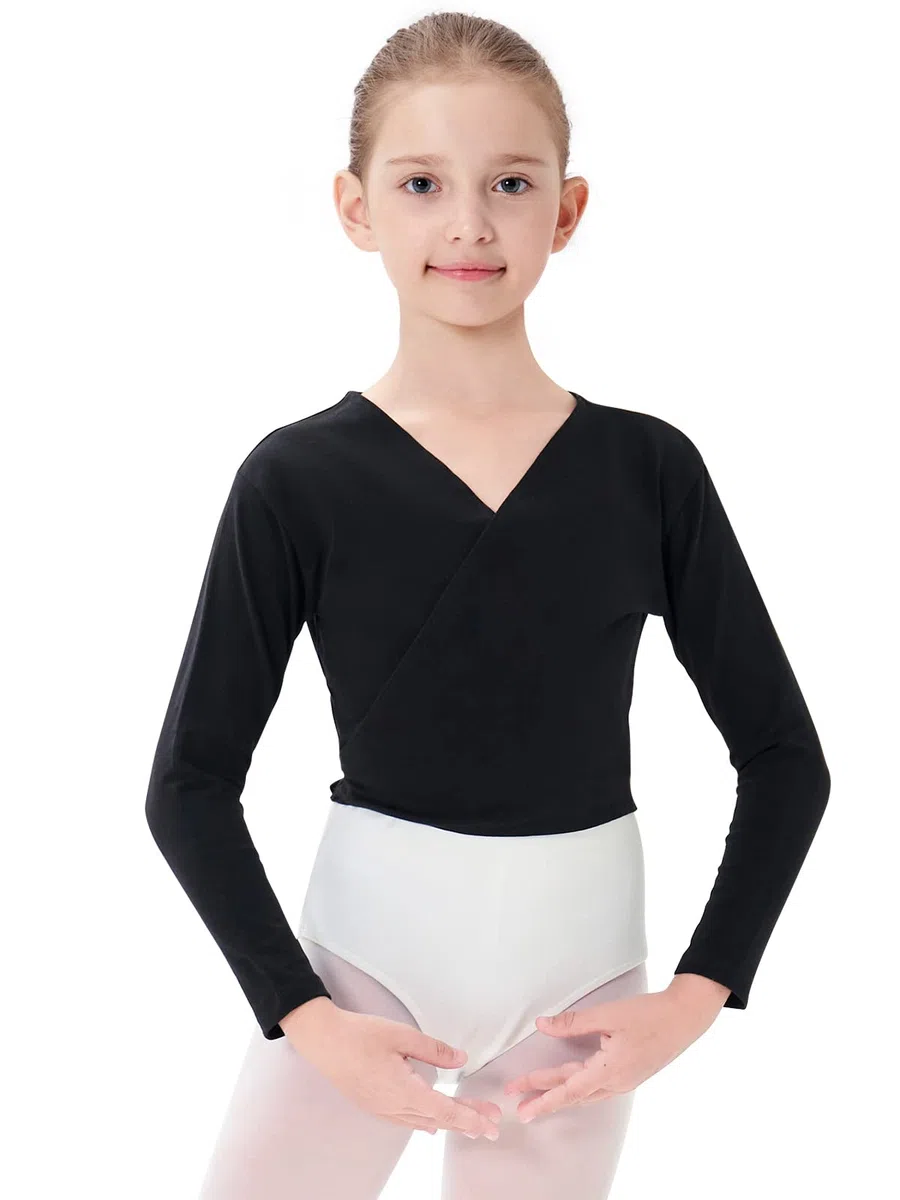 Ballett Wickeljacke Mädchen Langarm Gymnastik Tanz Ballettjacke Baumwoll Ballett Strickjacke für Mädchen Damen